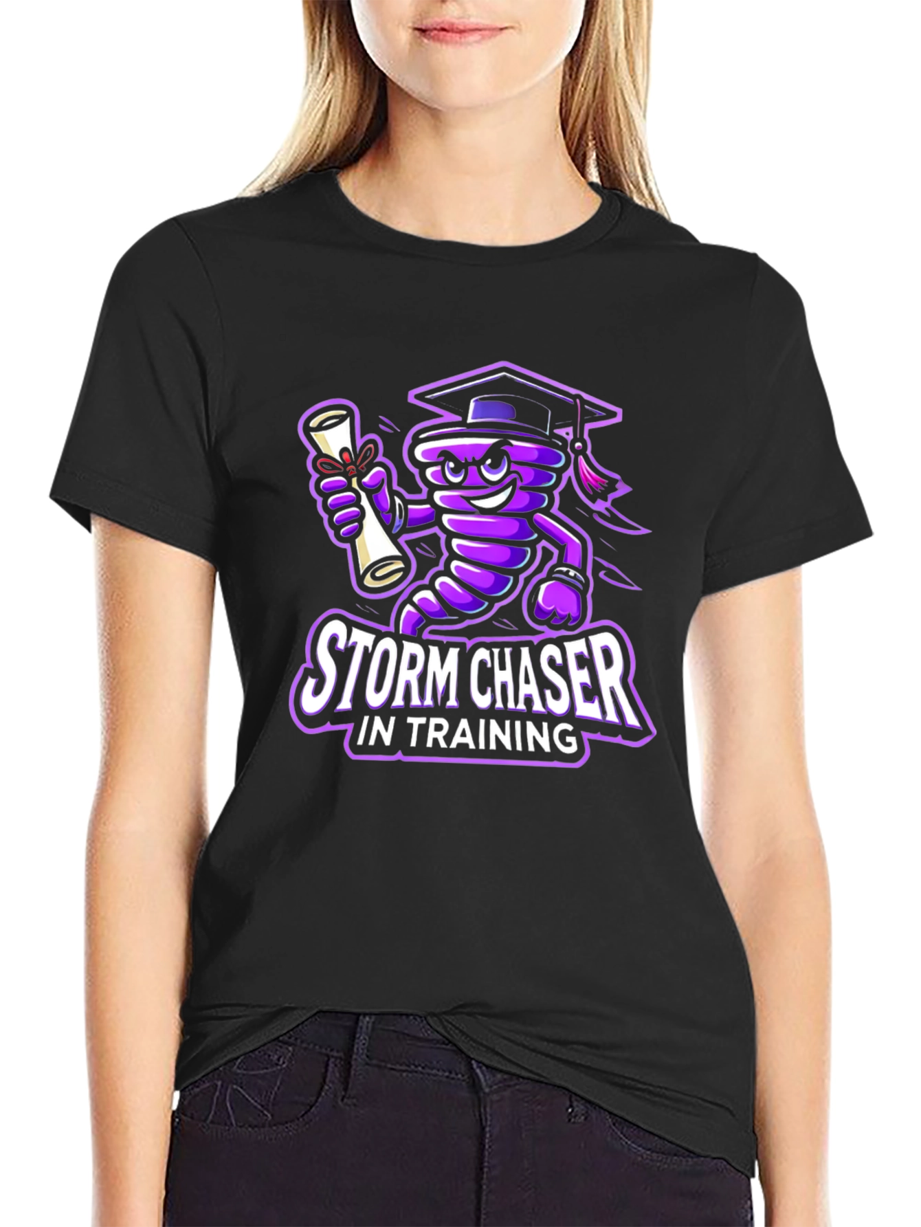 Black Storm Chaser in Training T-Shirt - Black view 2