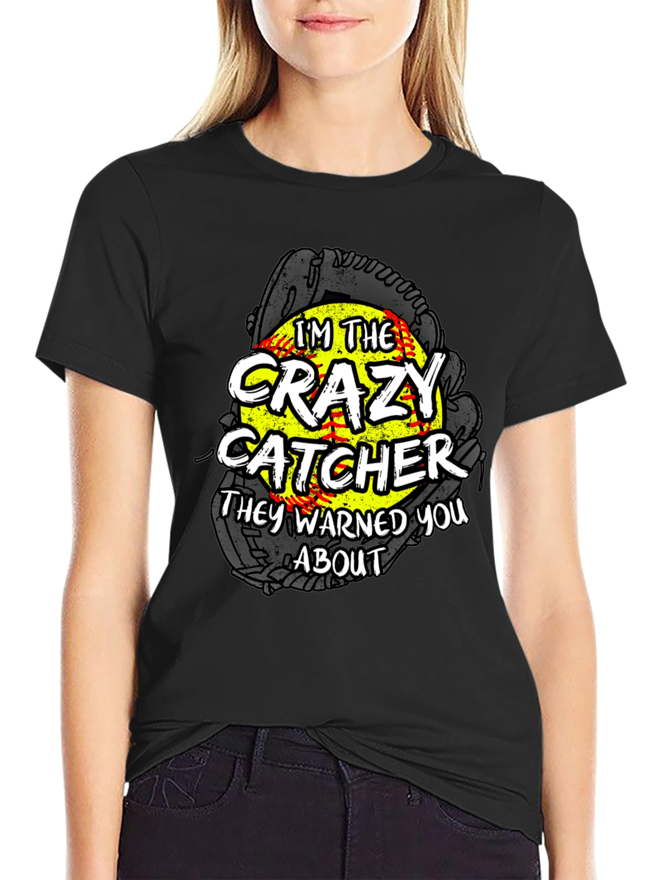 Crazy Catcher Softball Graphic Tee - 2