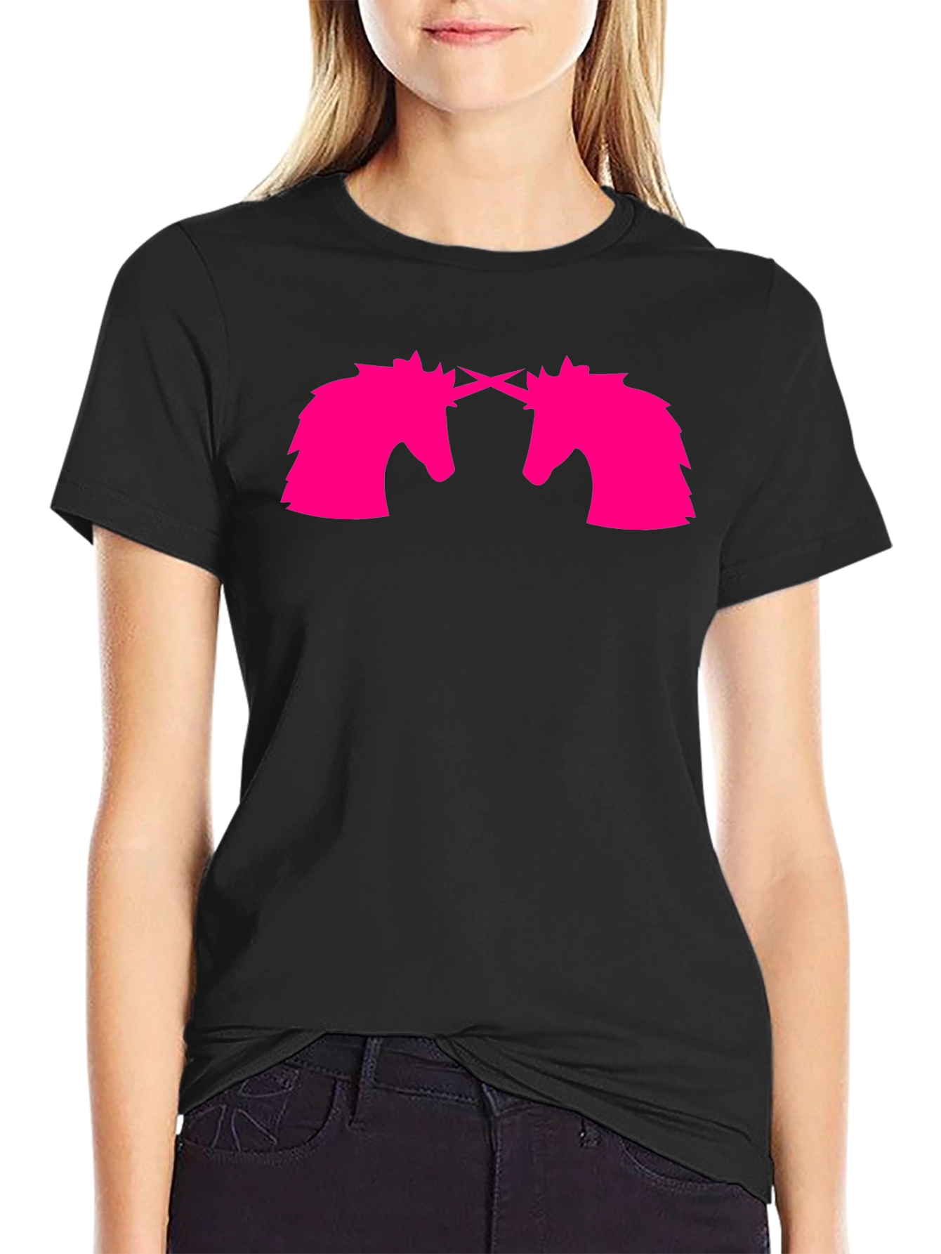 Black Unicorn Love Graphic Tee - Black view 2
