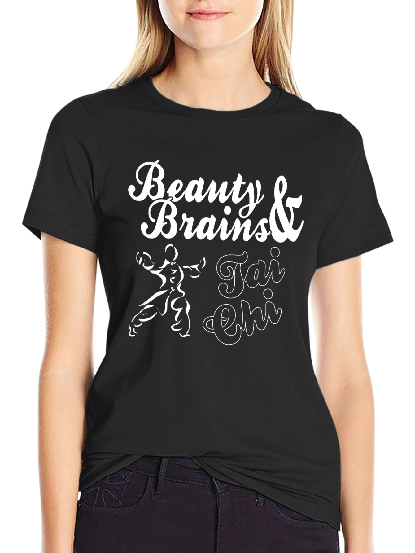 Black Beauty & Brains Tai Chi T-Shirt view 2
