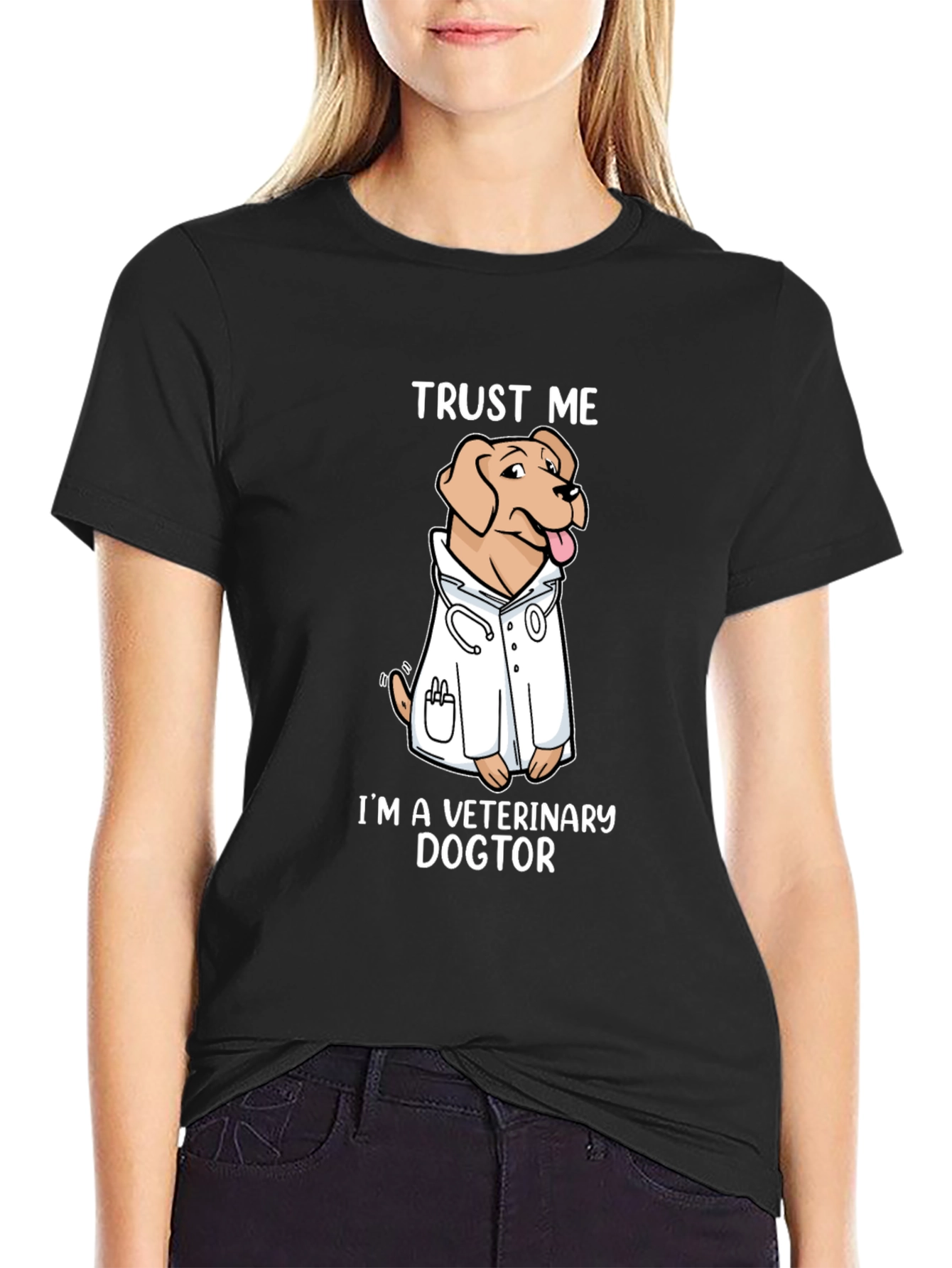 Veterinary Dogtor T-Shirt, Trust Me, Novelty Graphic Tee - 2