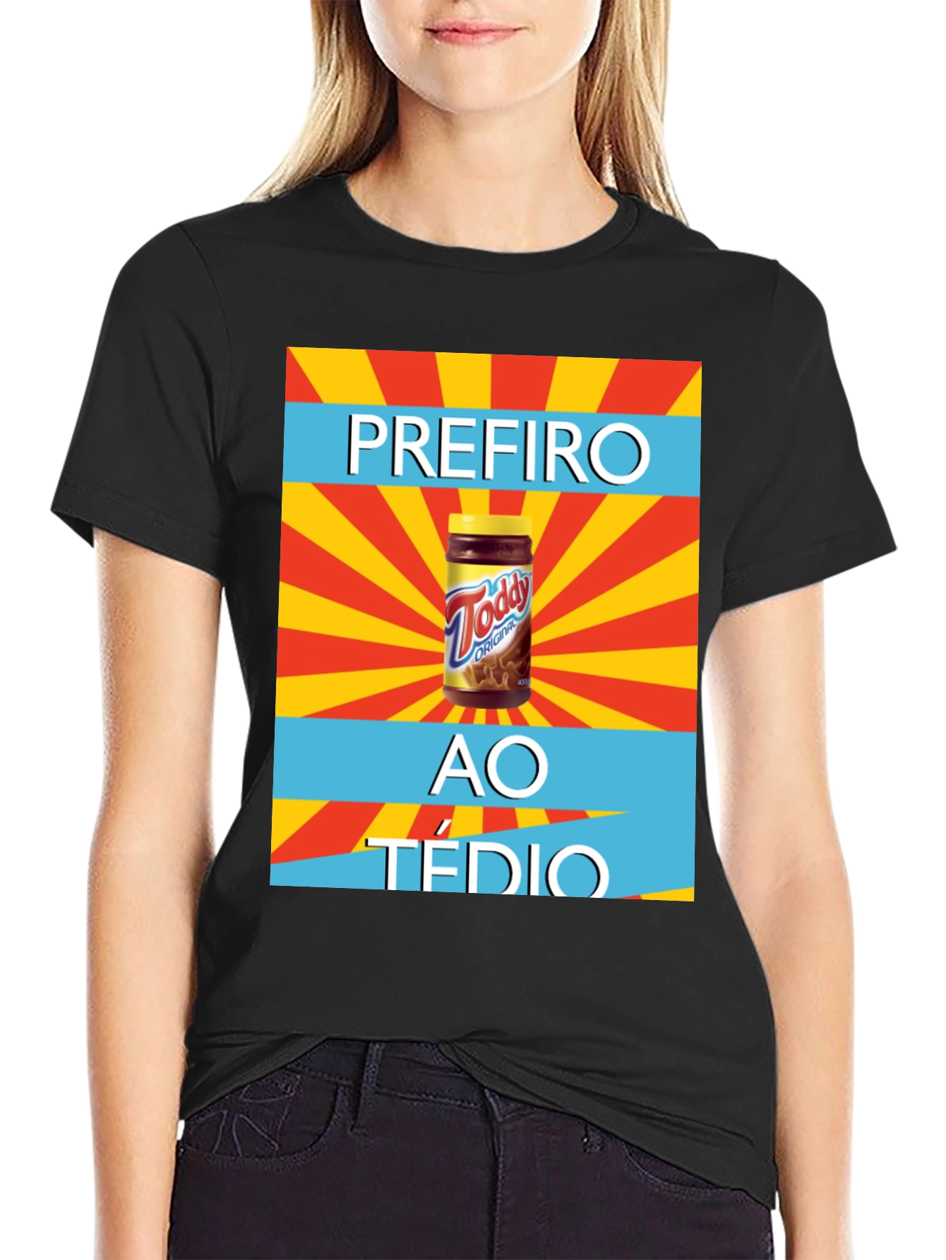Black Todd Original T-Shirt - Prefiro Ao Tédio Graphic Tee view 2