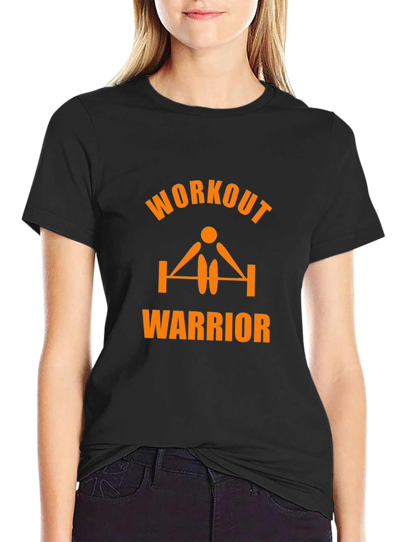 Black Workout Warrior Black T-Shirt view 2