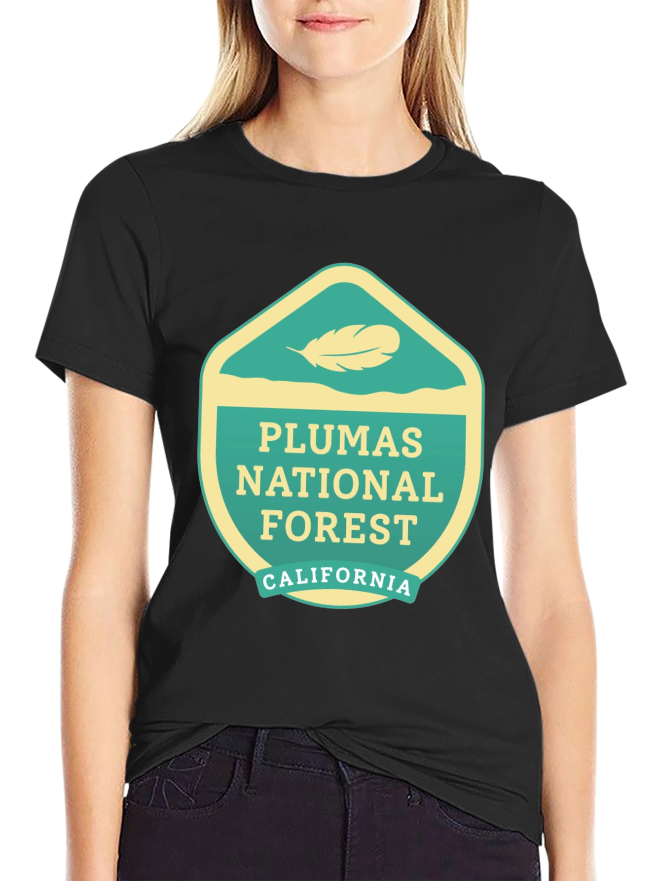 Black Plumas National Forest Graphic Tee - Black view 2