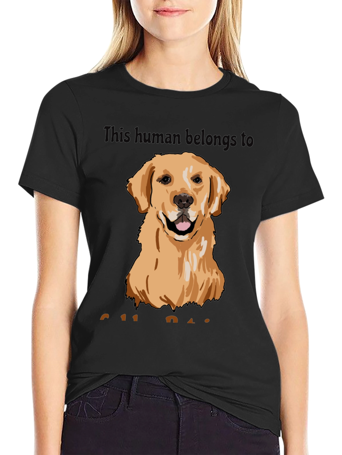 Black Golden Retriever Dog Lover T-Shirt view 2