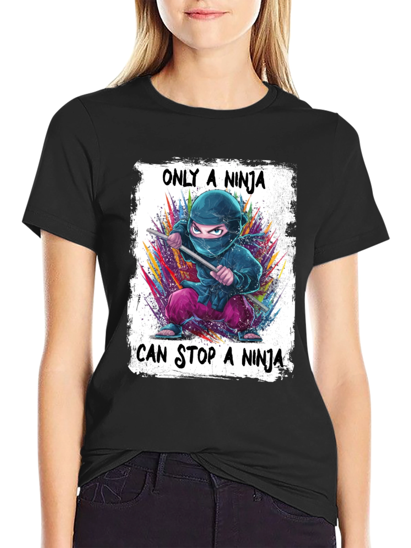 Black Ninja Graphic T-Shirt view 2