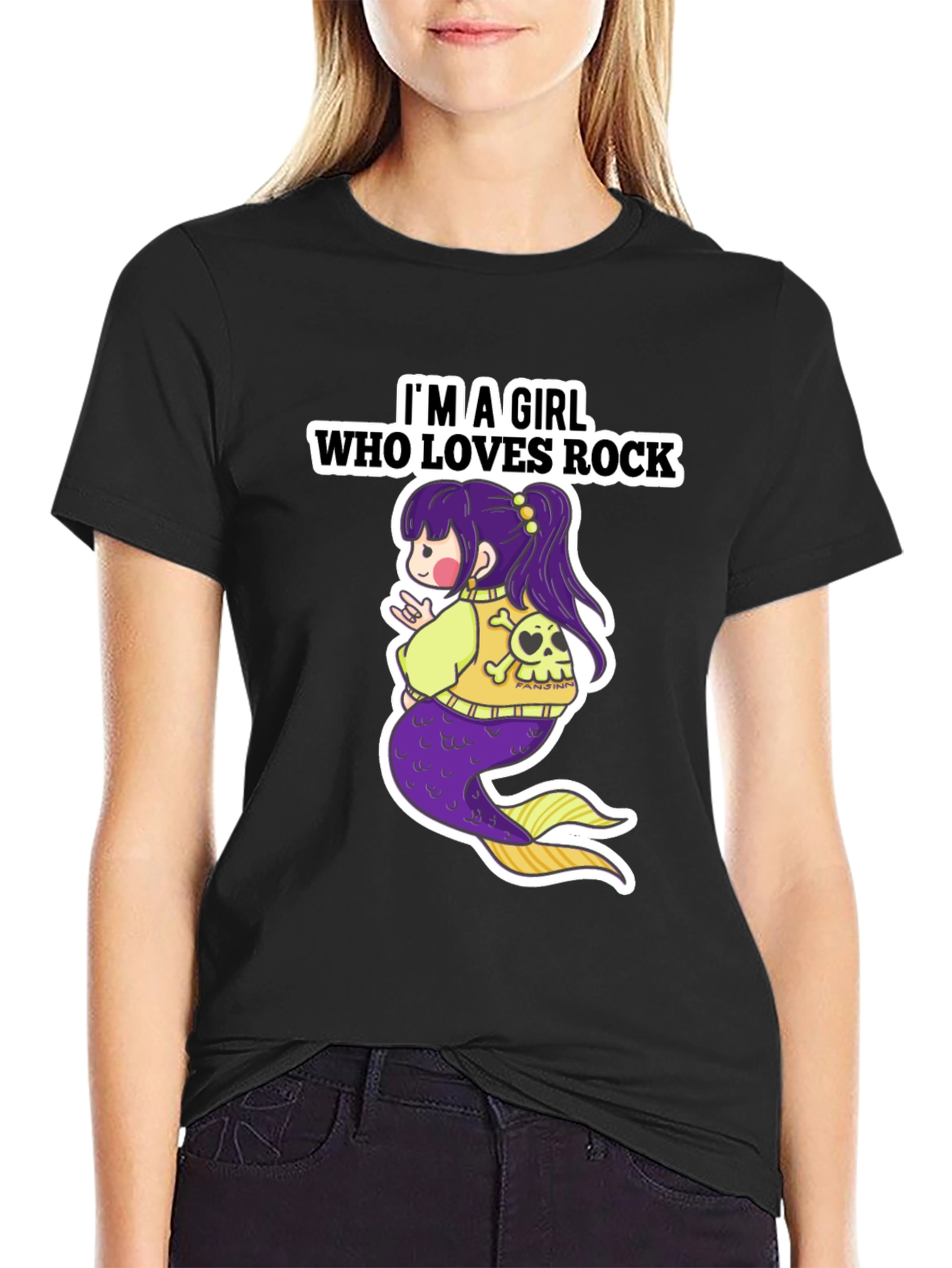 Black Rock Mermaid Graphic T-Shirt view 2