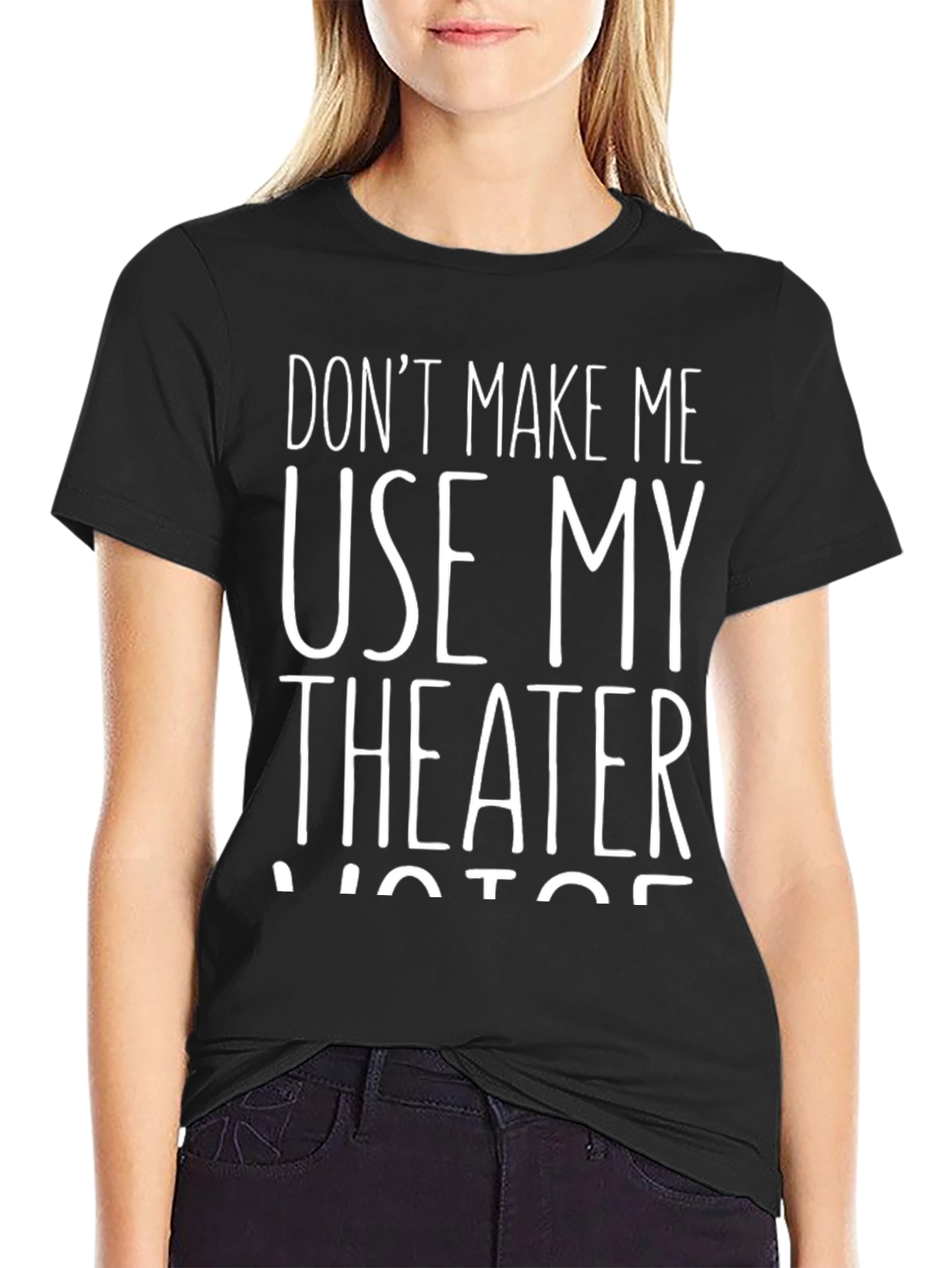 Black Theater Voice T-Shirt - Funny Actor Tee view 2