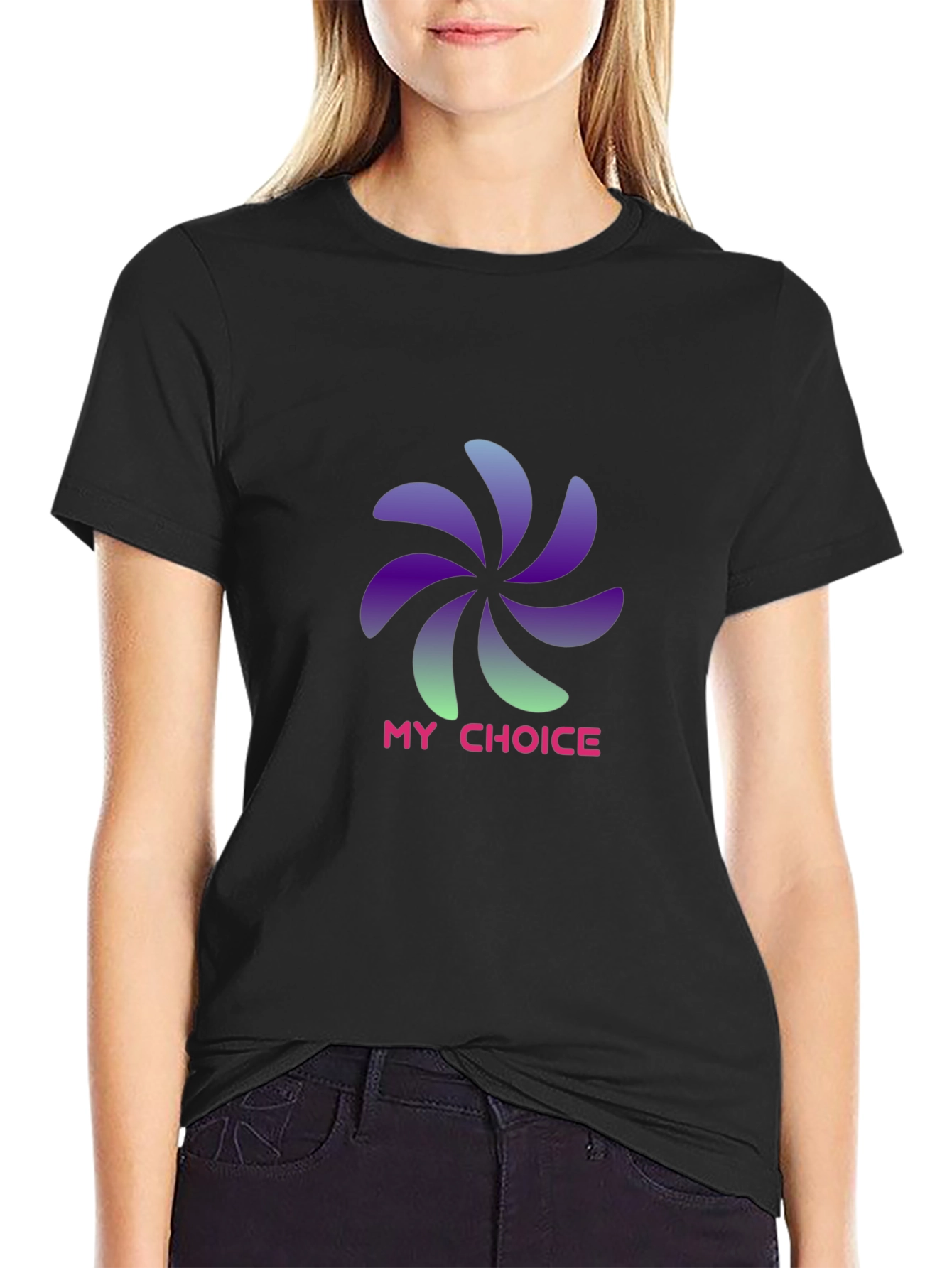Black My Choice Graphic T-Shirt - Stylish Black Tee view 2