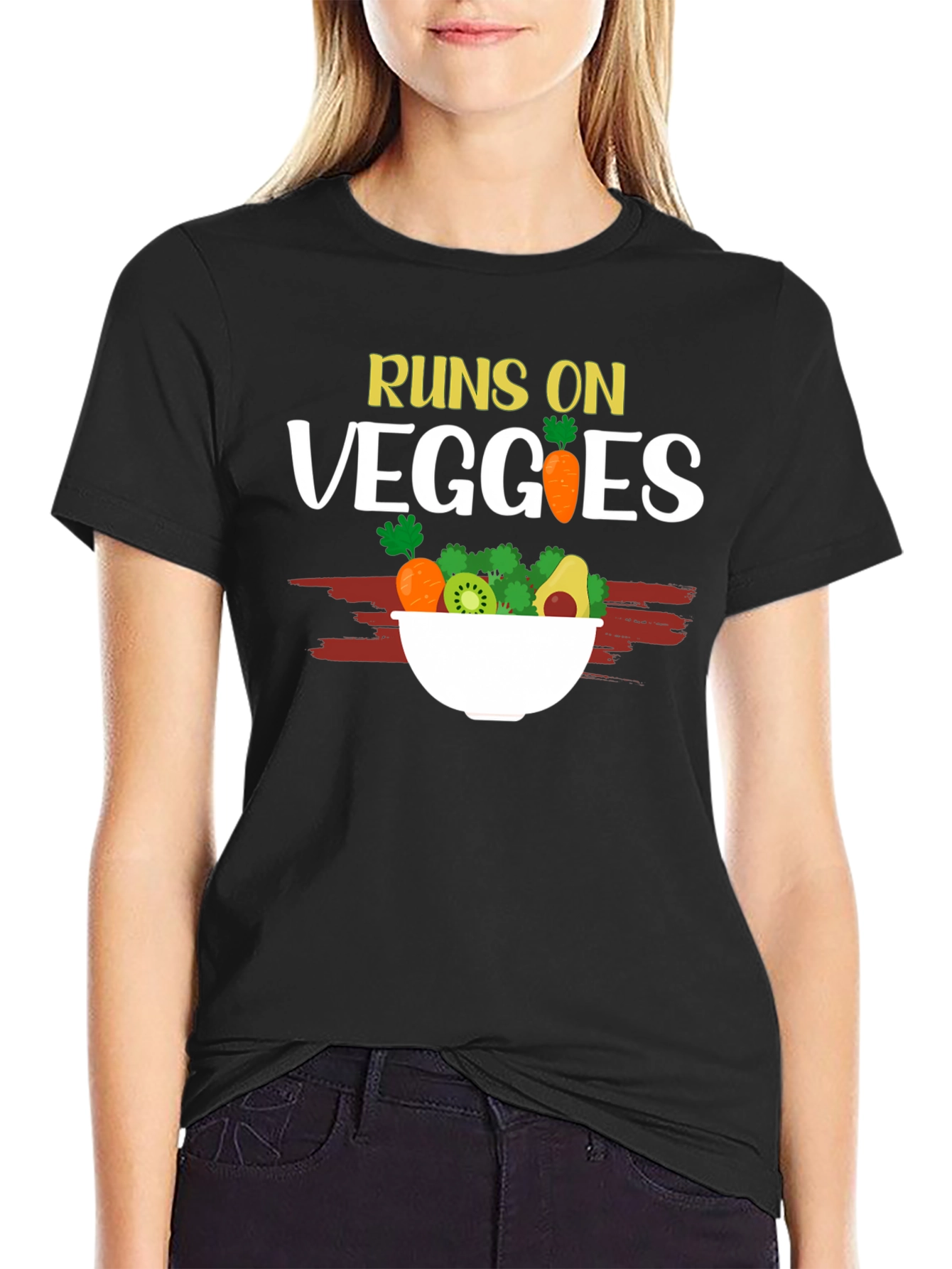 Runs On Veggies T-Shirt - Vegan Friendly - 2