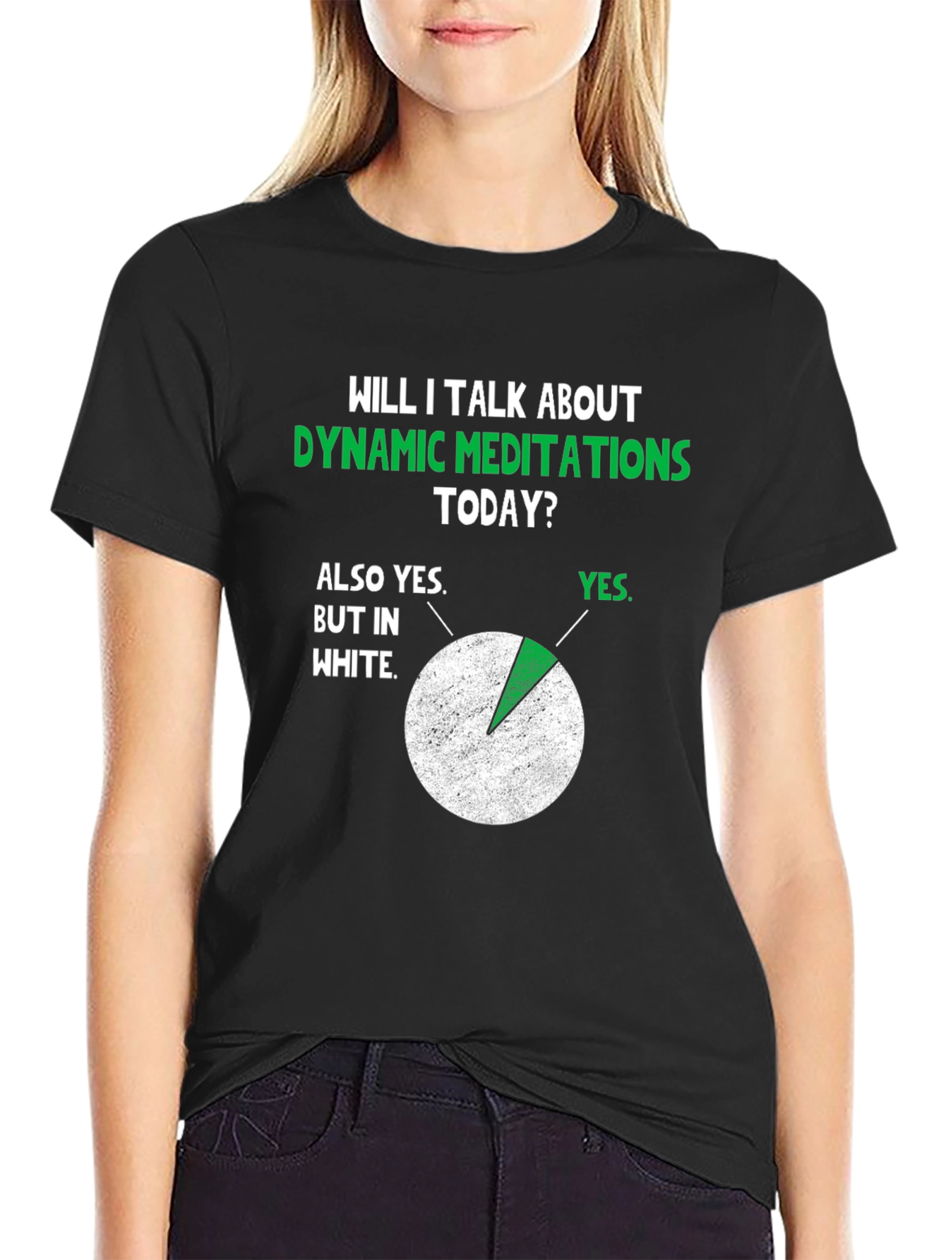 Black Dynamic Meditations Humor T-Shirt view 2