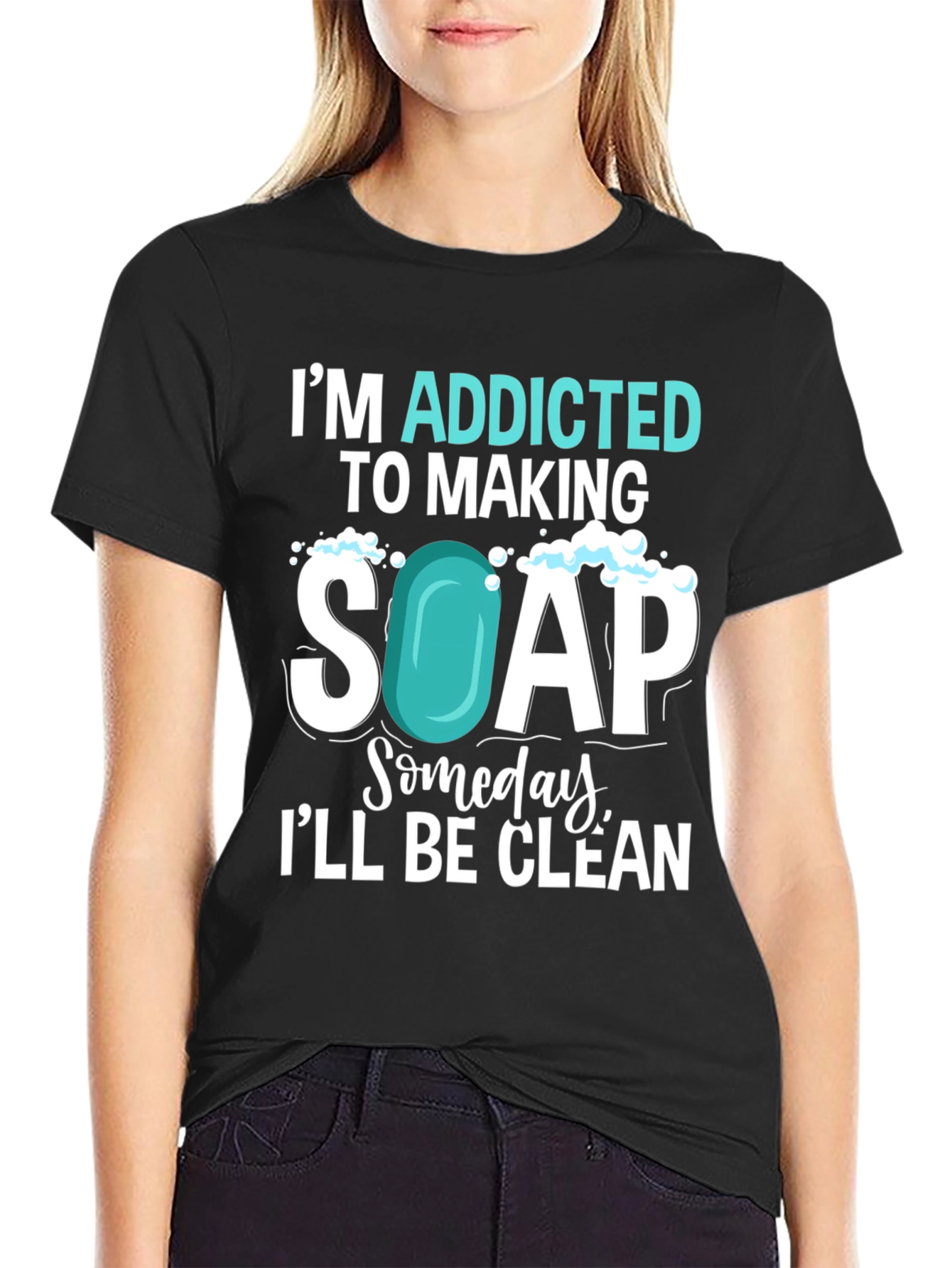 Black Addicted to Making Soap T-Shirt view 2