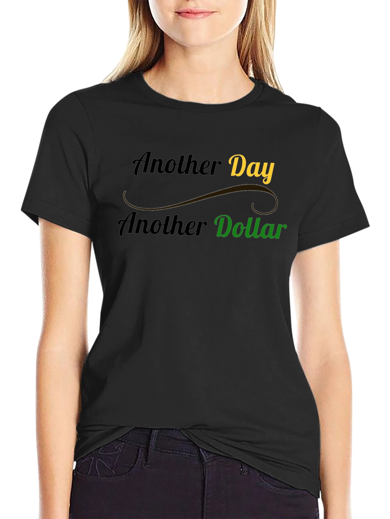 Black Another Day Another Dollar Graphic Tee view 2
