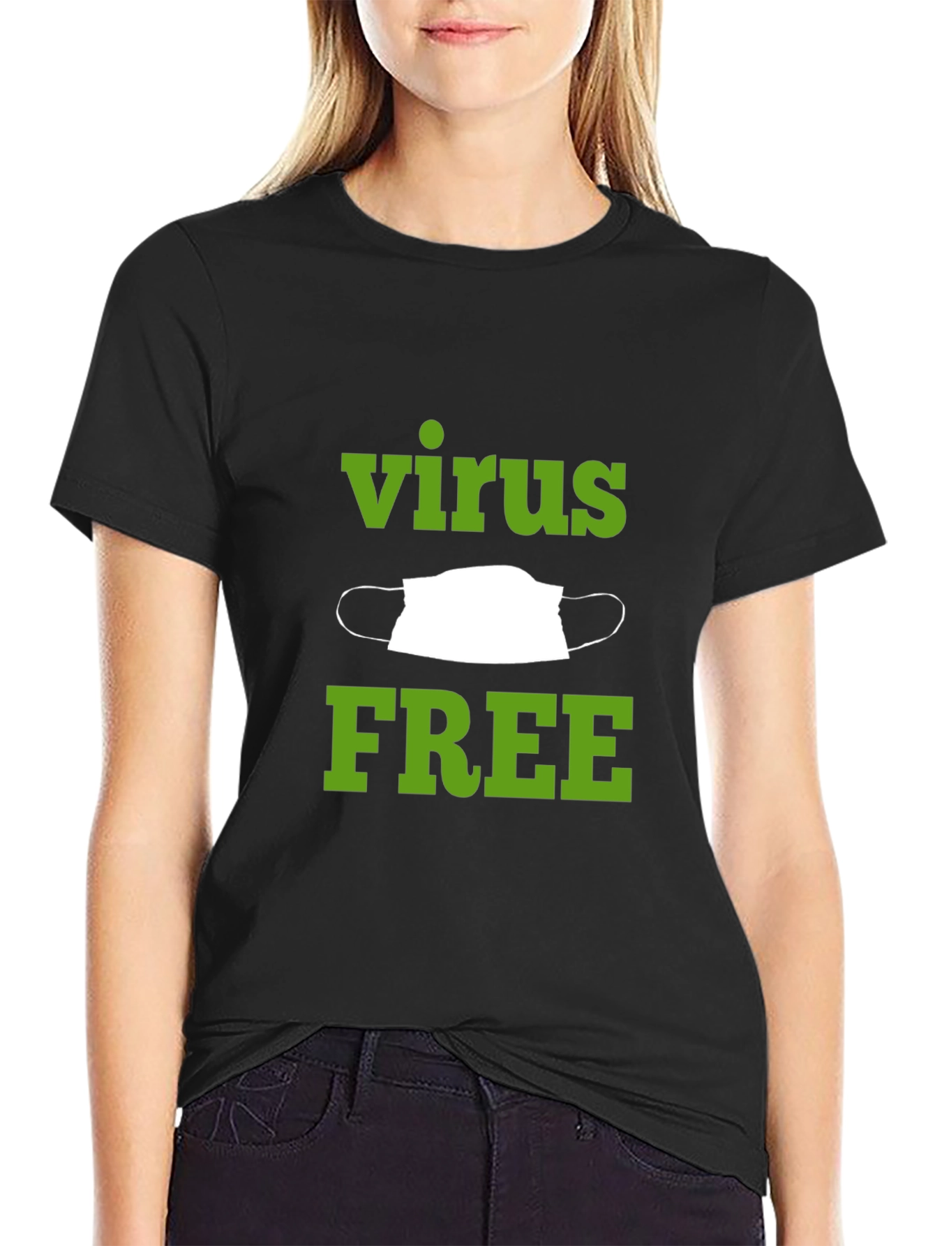 Black Virus Free T-Shirt - Protective Wear view 2
