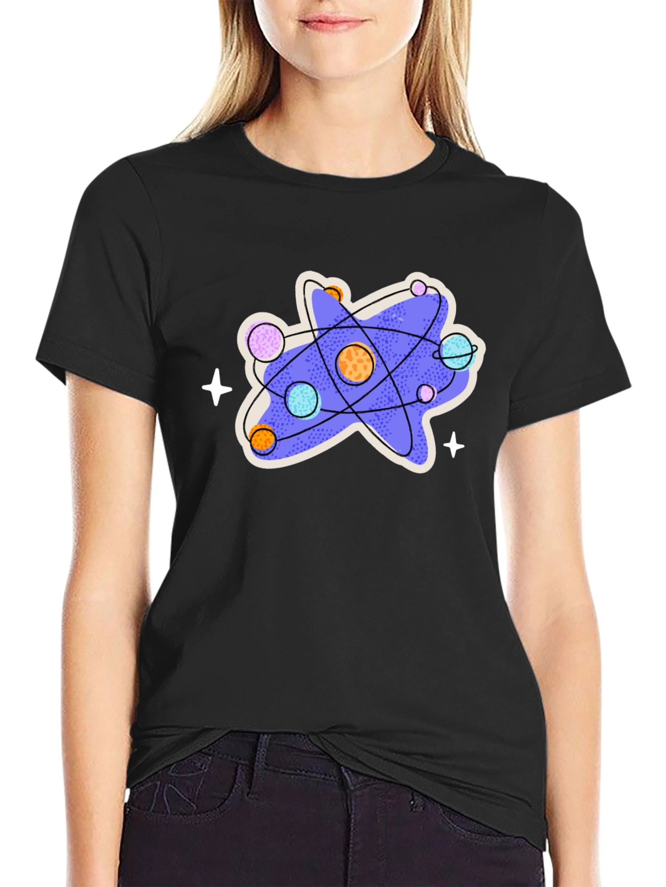 Black Science Atom Graphic T-Shirt view 2