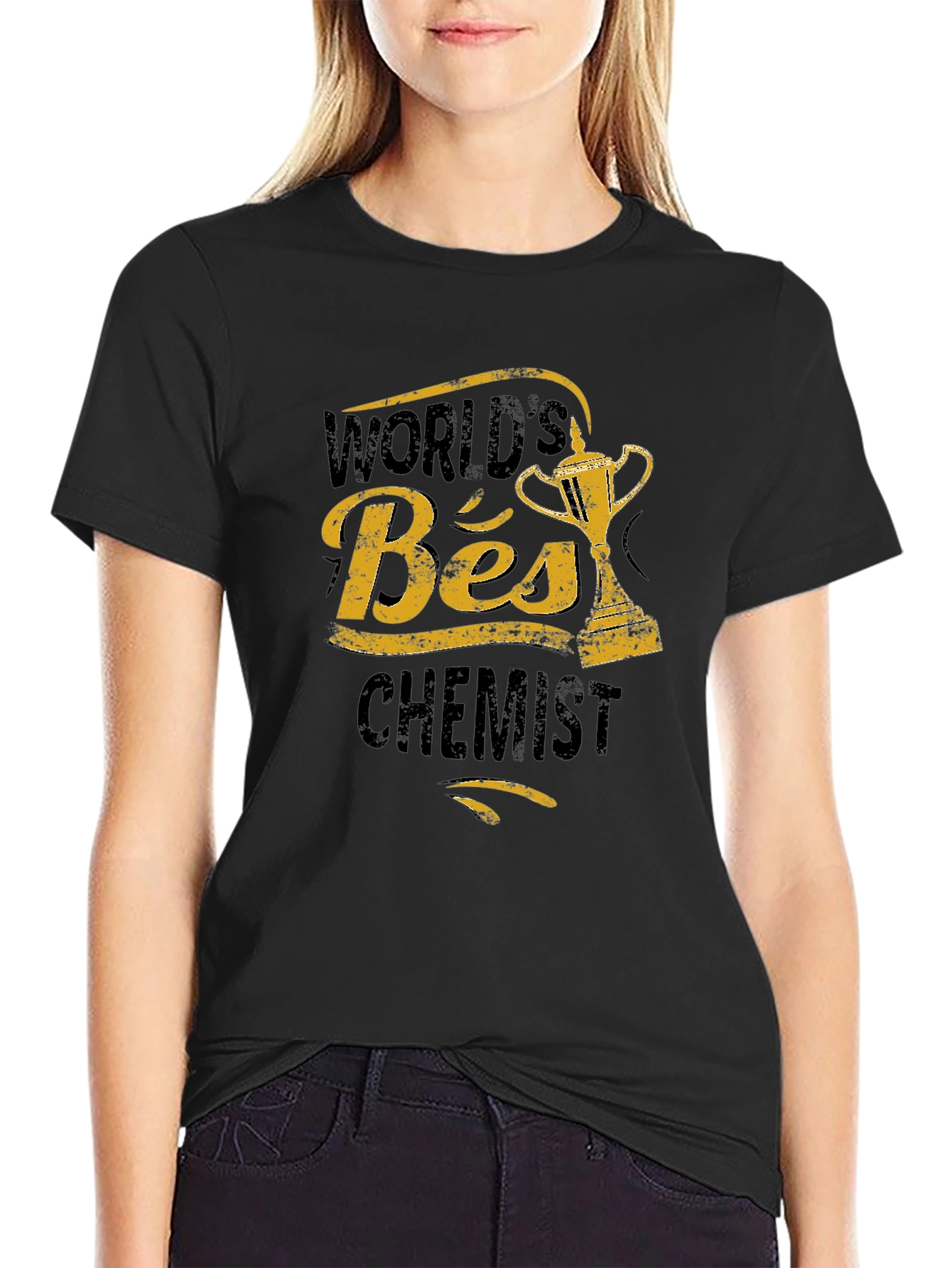 Black World's Best Chemist Black Graphic T-Shirt view 2