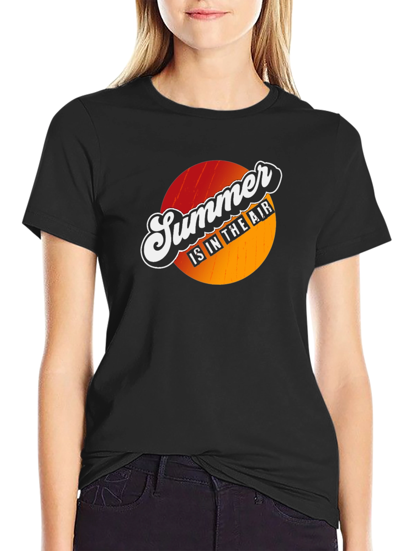 Black Summer is in the Air Graphic T-Shirt - Black view 2