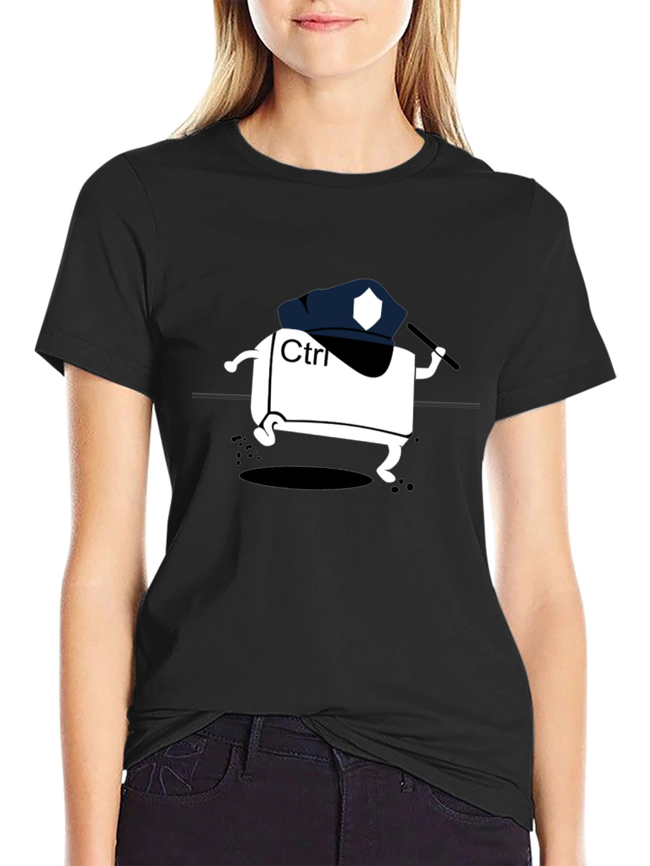 Ctrl Police Black T-Shirt - 2