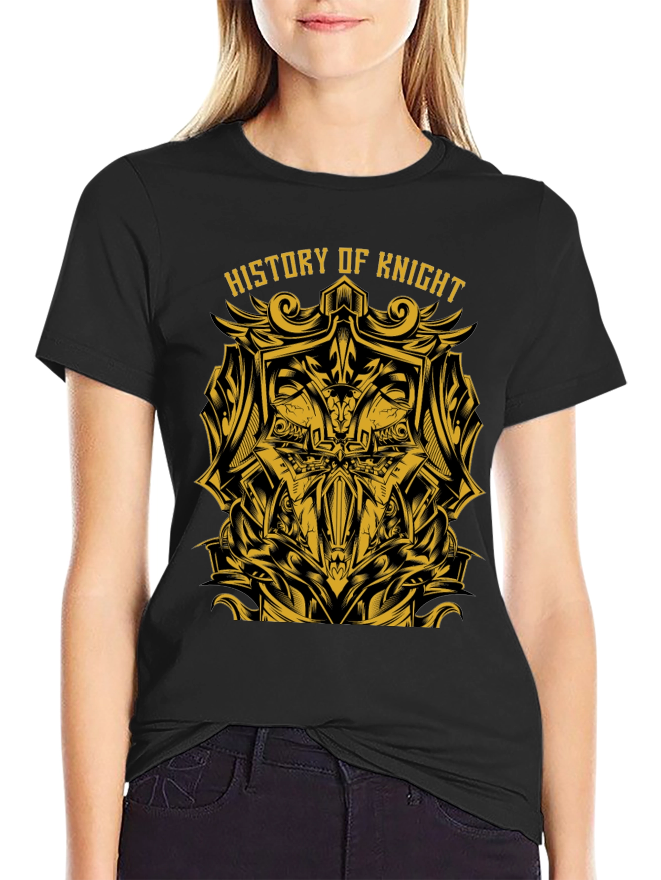 Black History of Knight Graphic Tee - Black view 2