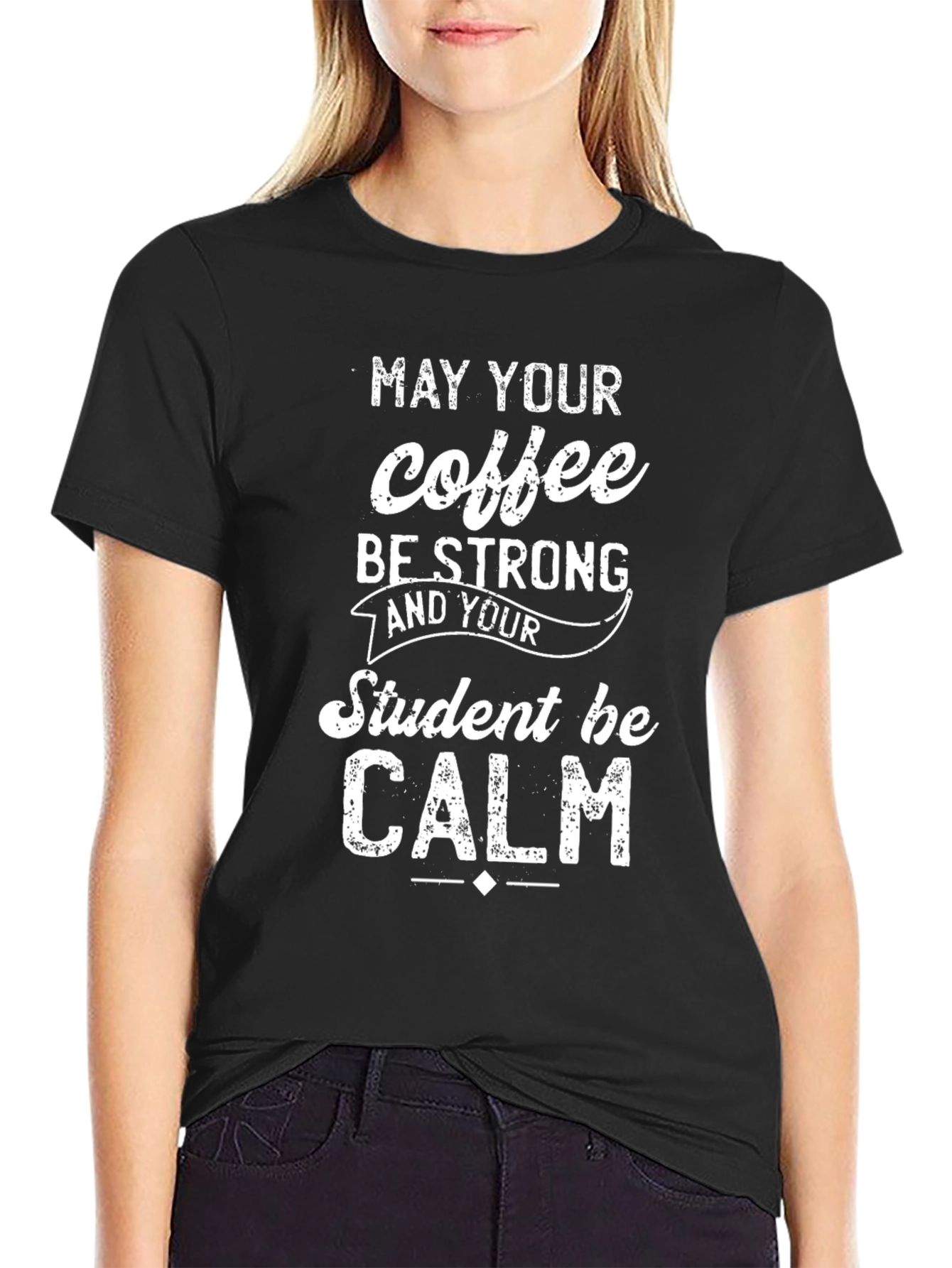 Black May Your Coffee Be Strong T-Shirt view 2