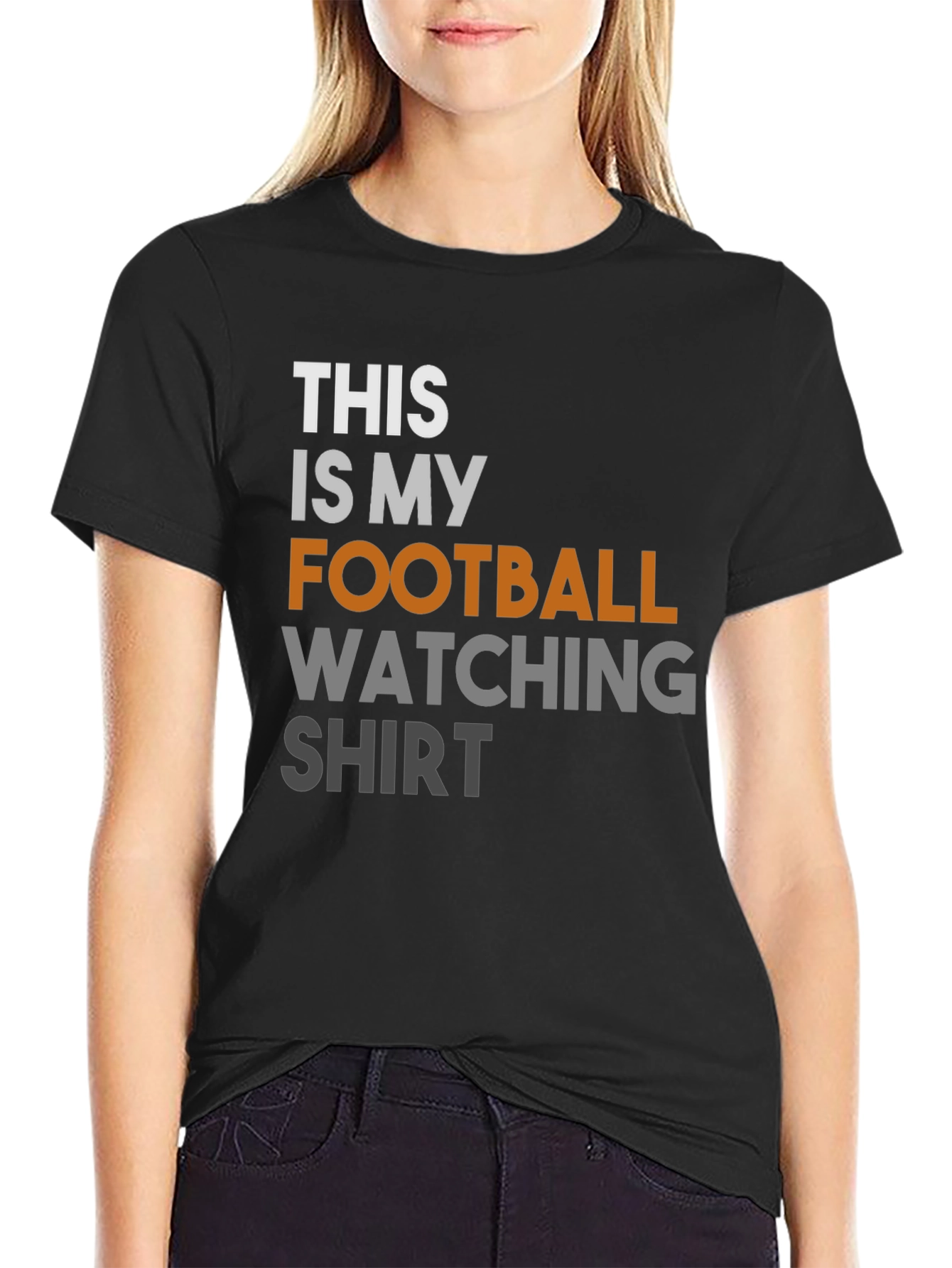 Black Football Watching Shirt - Comfy & Stylish view 2