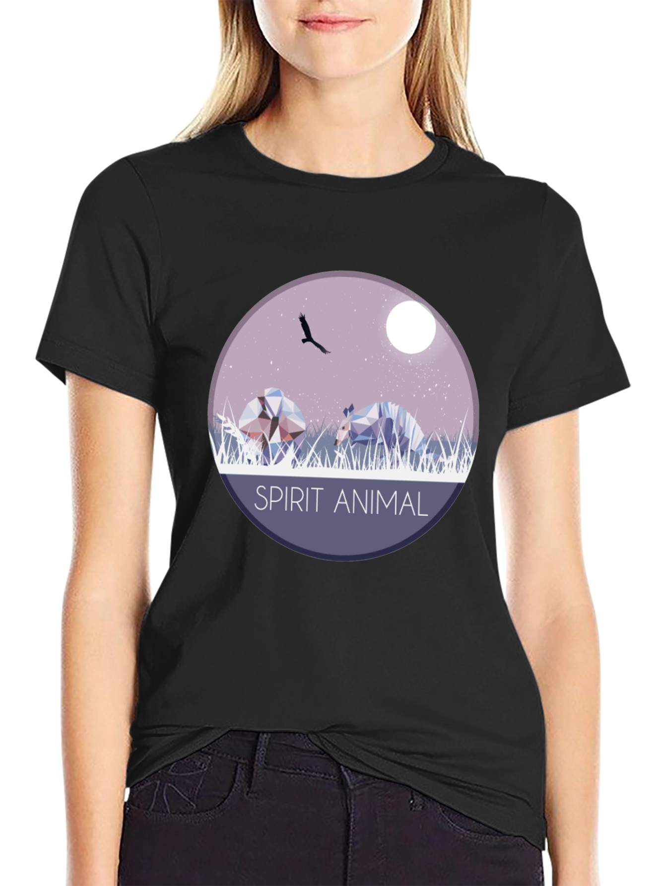 Black Spirit Animal Graphic T-Shirt - Unisex view 2