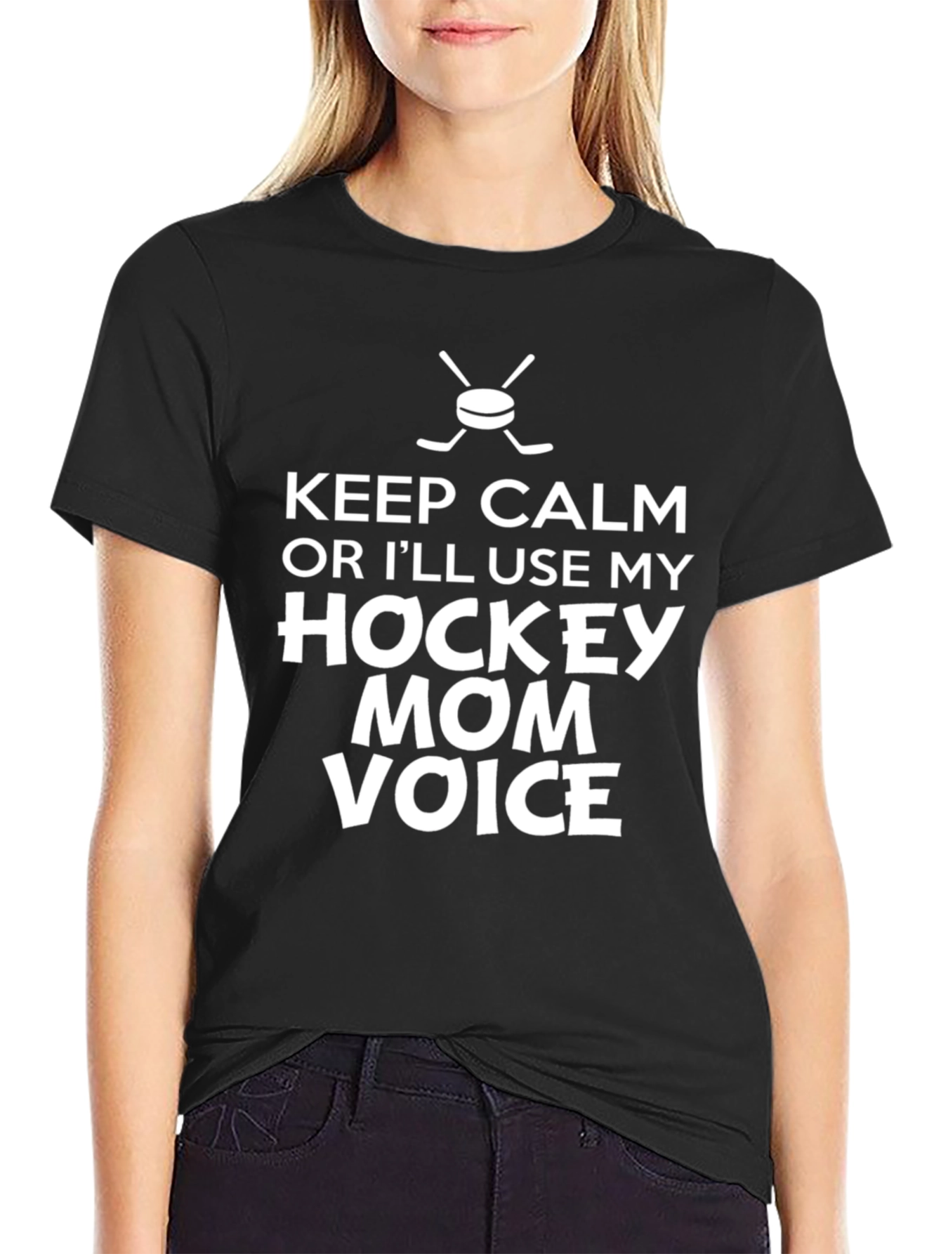 Keep Calm Hockey Mom T-Shirt - Funny Tee - 2