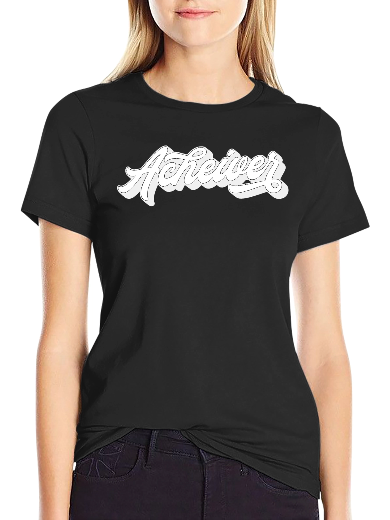 Black Achiever Graphic Tee - Black view 2