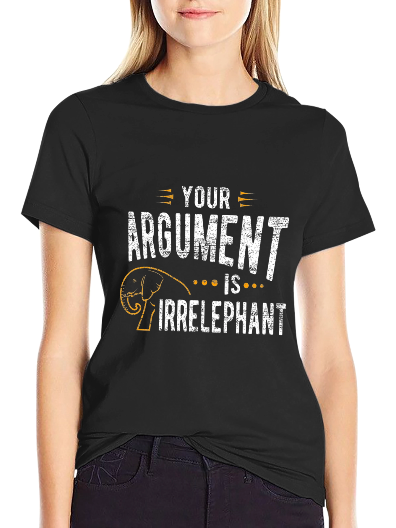 Black Your Argument is Irrelephant T-Shirt view 2