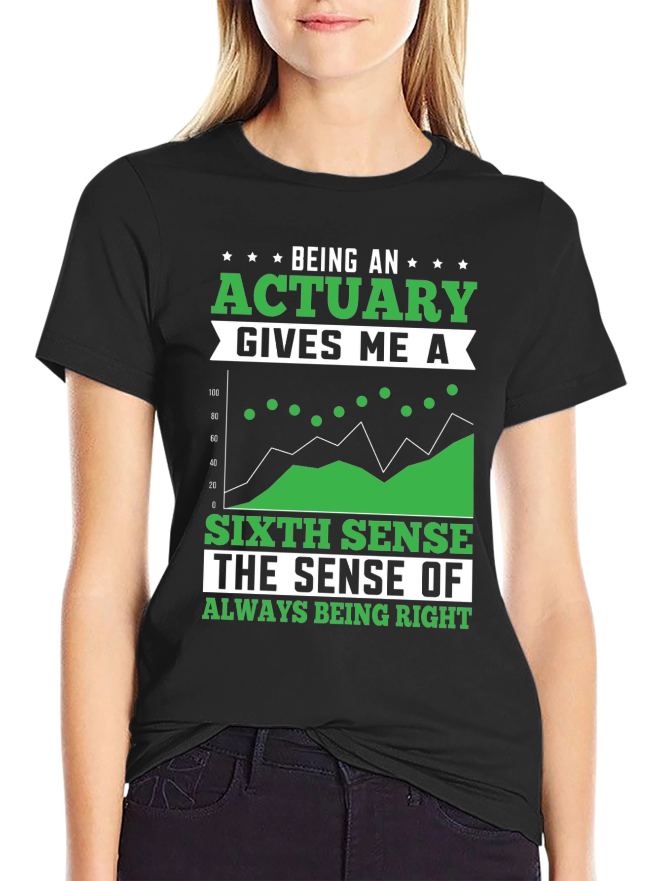 Black Actuary Sixth Sense Graphic T-Shirt view 2