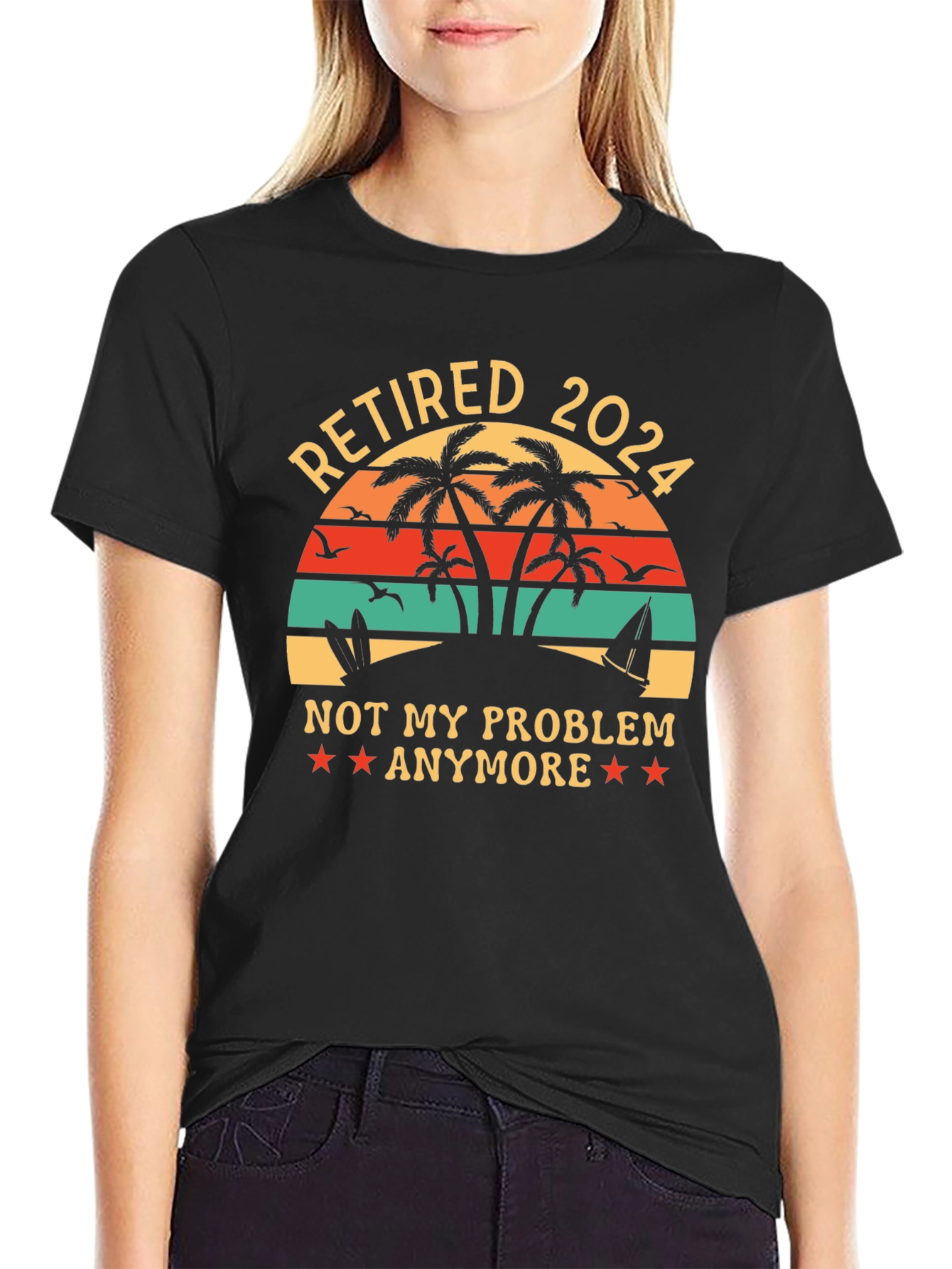 Black Retired 2024 Graphic T-Shirt view 2