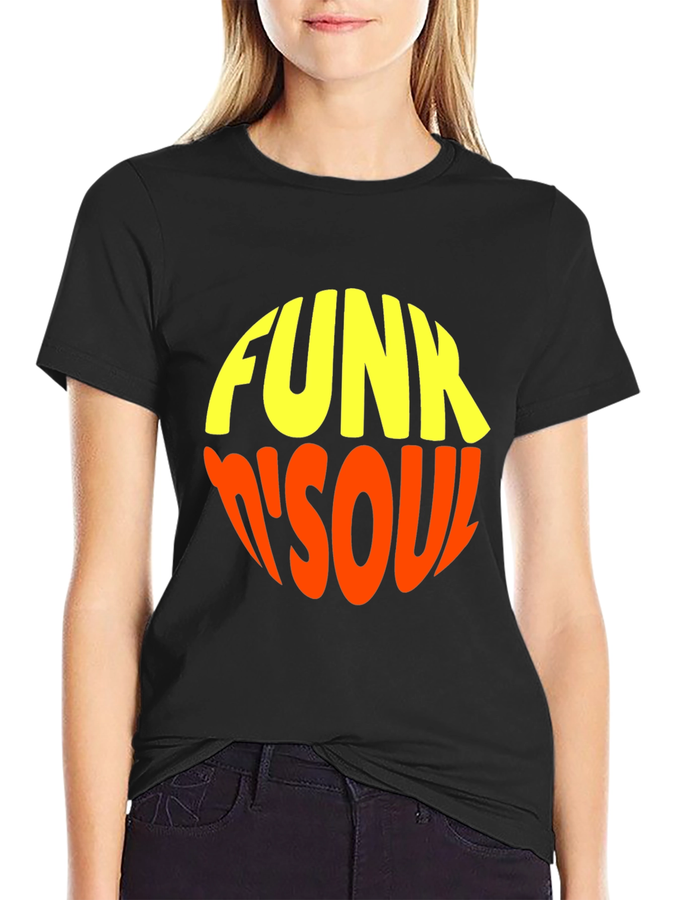 Black Retro Funk 'n' Soul Graphic Tee view 2