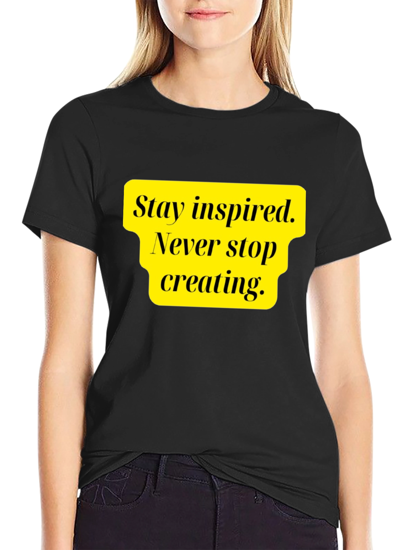 Black Inspire Creativity Black Graphic Tee view 2