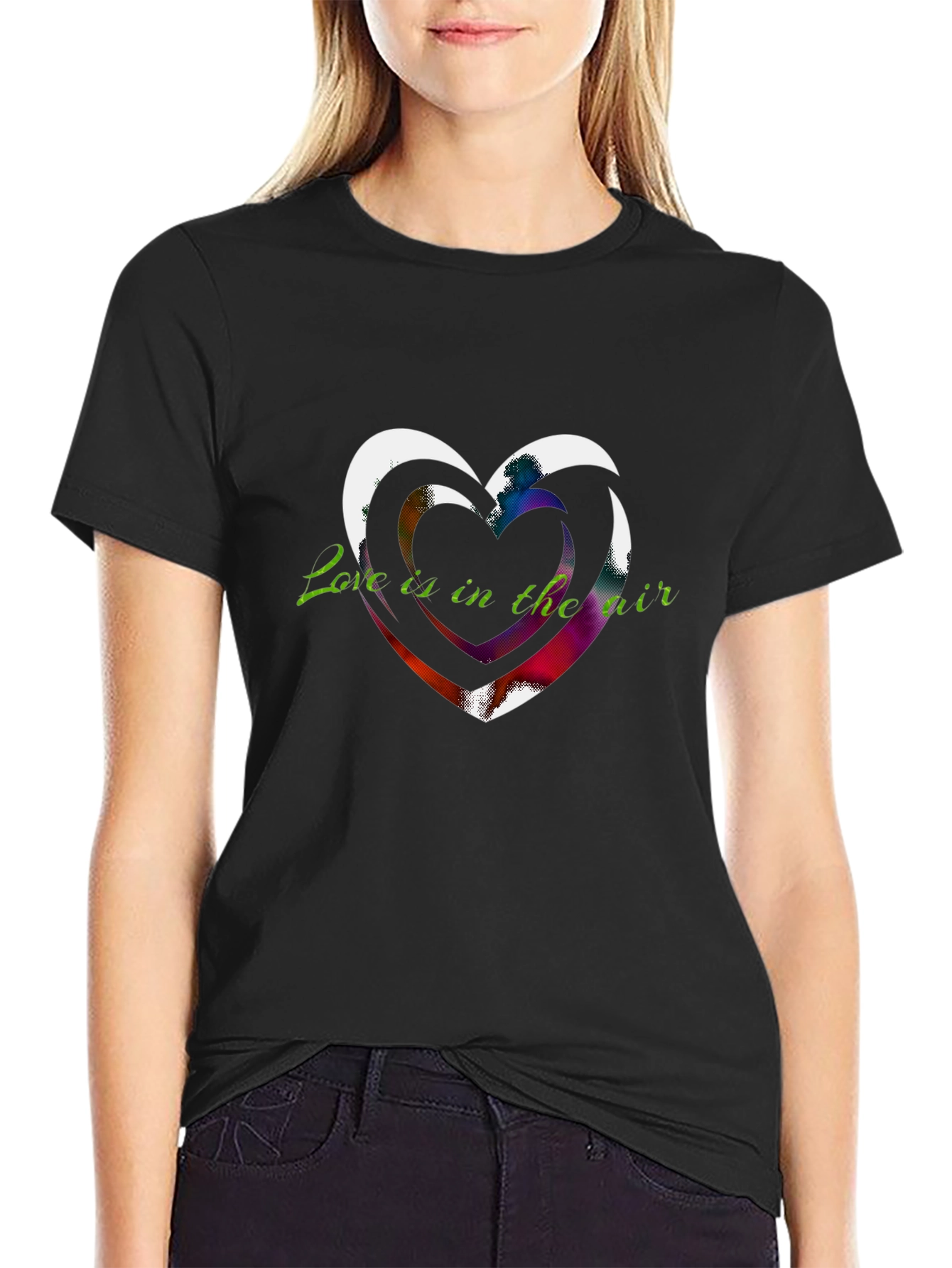 Black Love is in the Air Graphic T-Shirt view 2