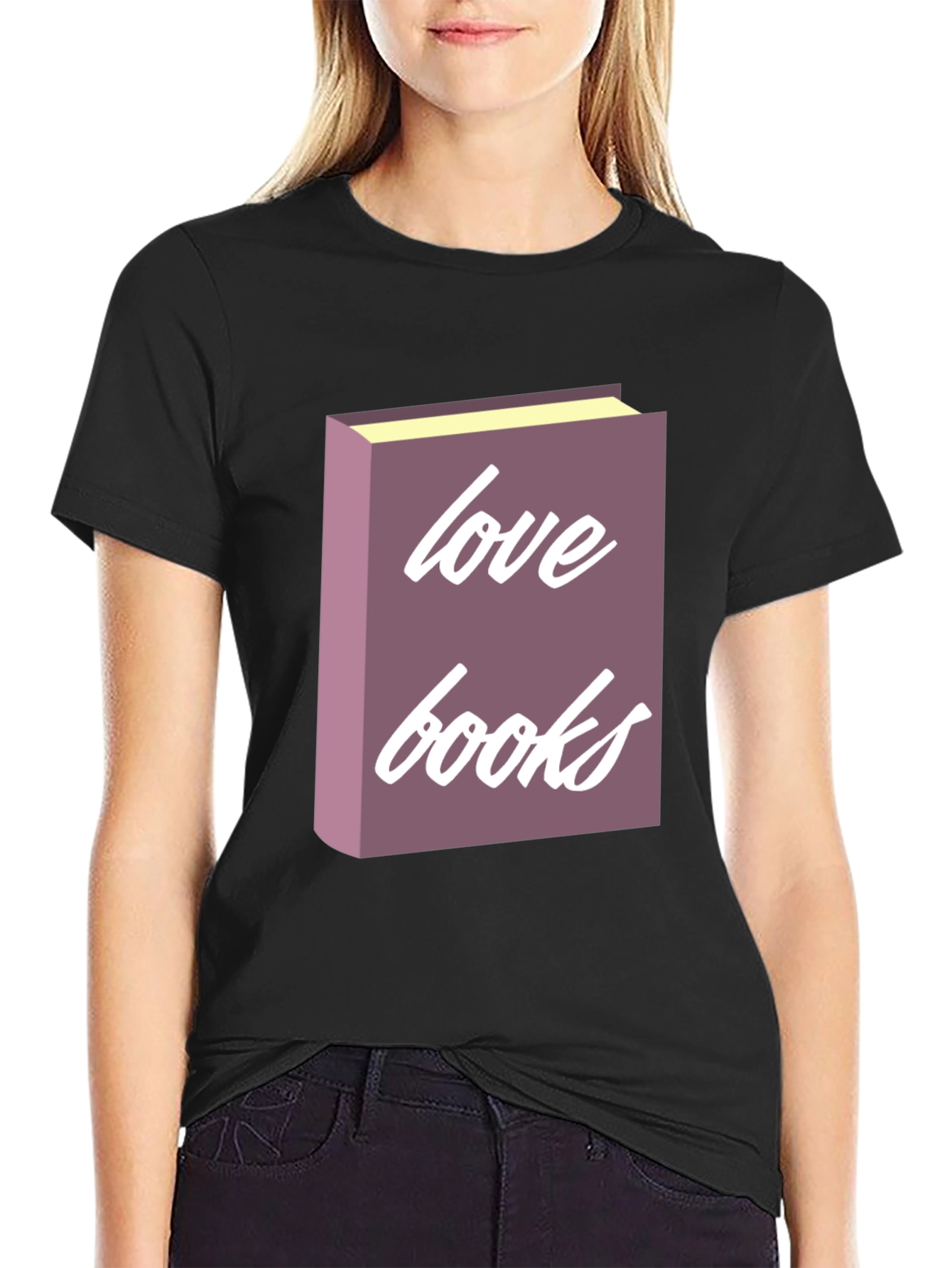 Black Love Books Graphic Tee - Book Lover Shirt view 2