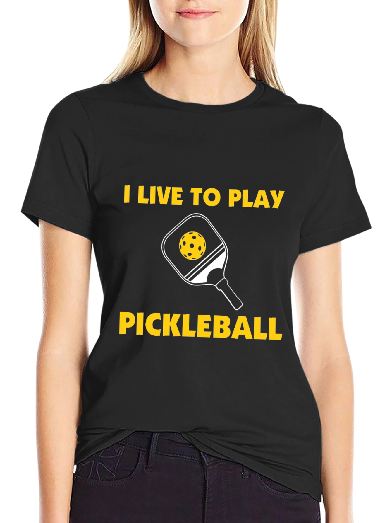 I Live to Play Pickleball Graphic T-Shirt - 2