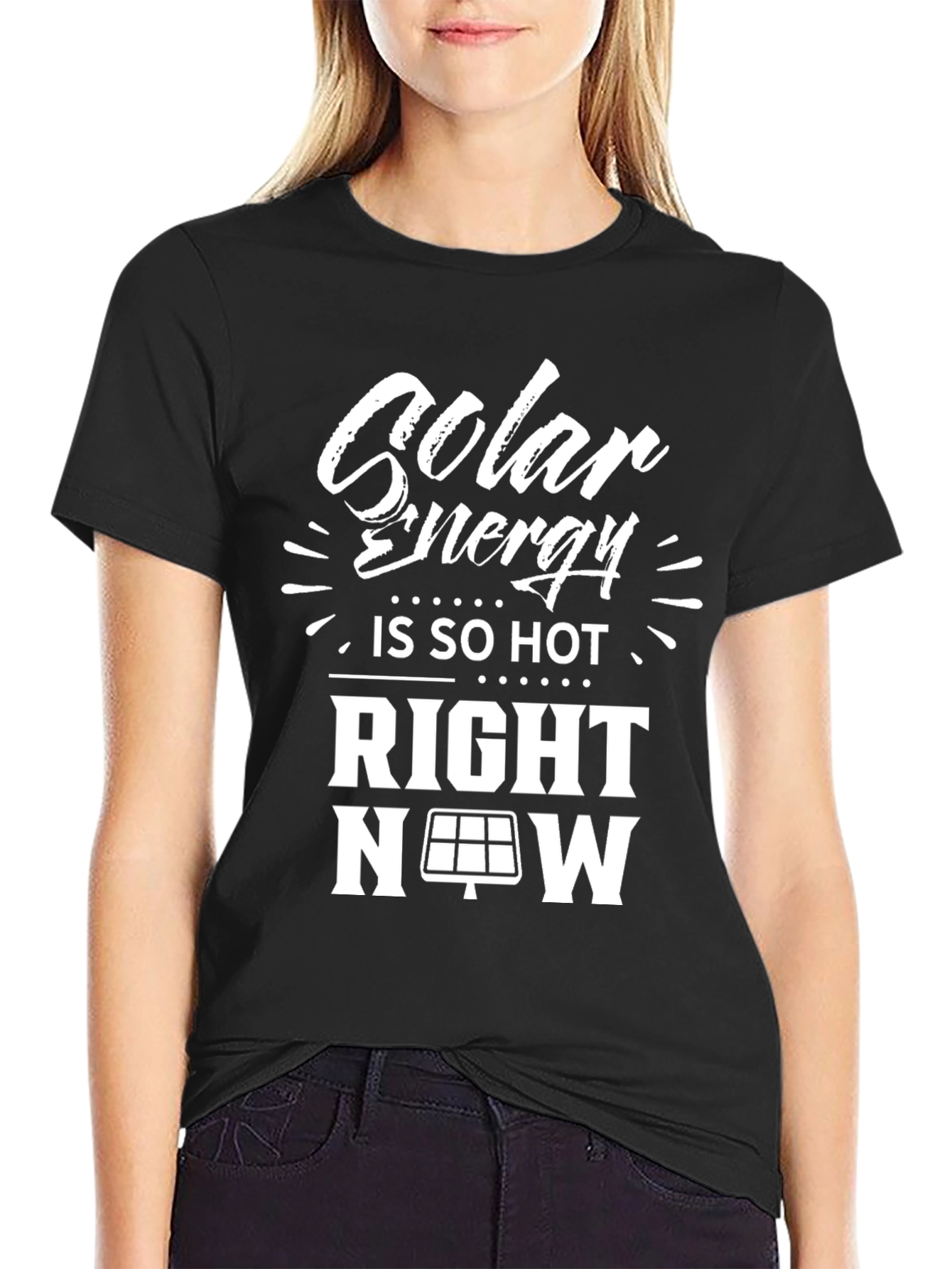 Black Solar Energy T-Shirt - Is So Hot Right Now! view 2