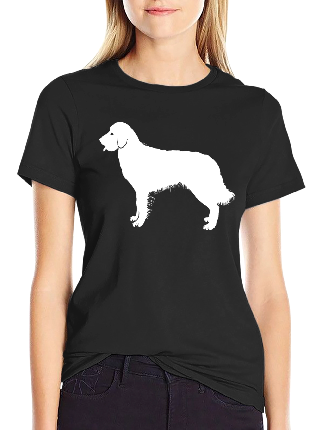 Black Dog Silhouette T-Shirt - Black view 2