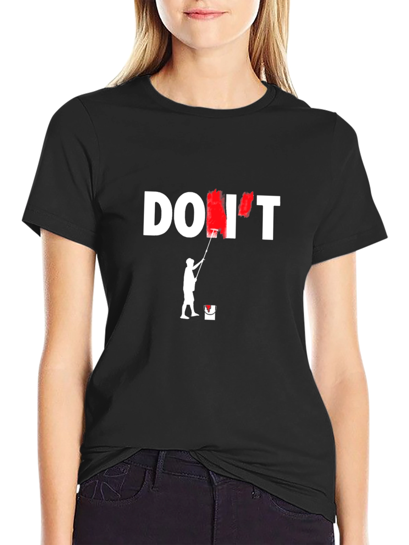 Black Funny Don't Do It T-Shirt - Novelty Graphic Tee view 2