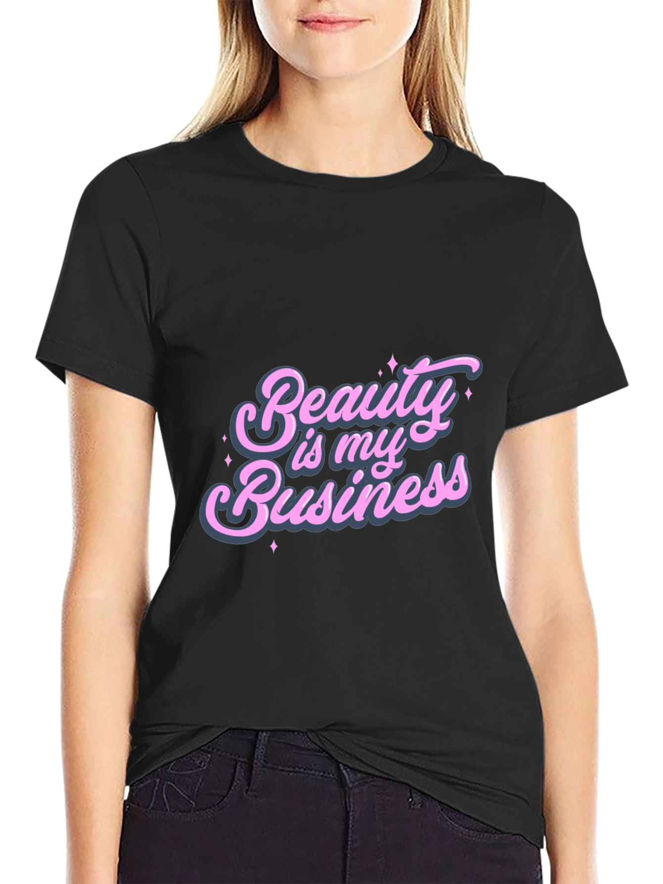 Black Beauty is My Business Black Graphic Tee view 2