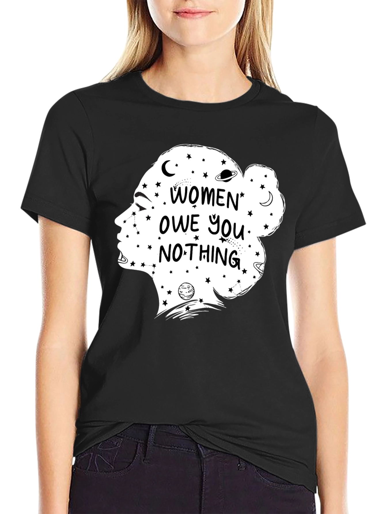 Black Women Owe You Nothing Graphic T-Shirt view 2