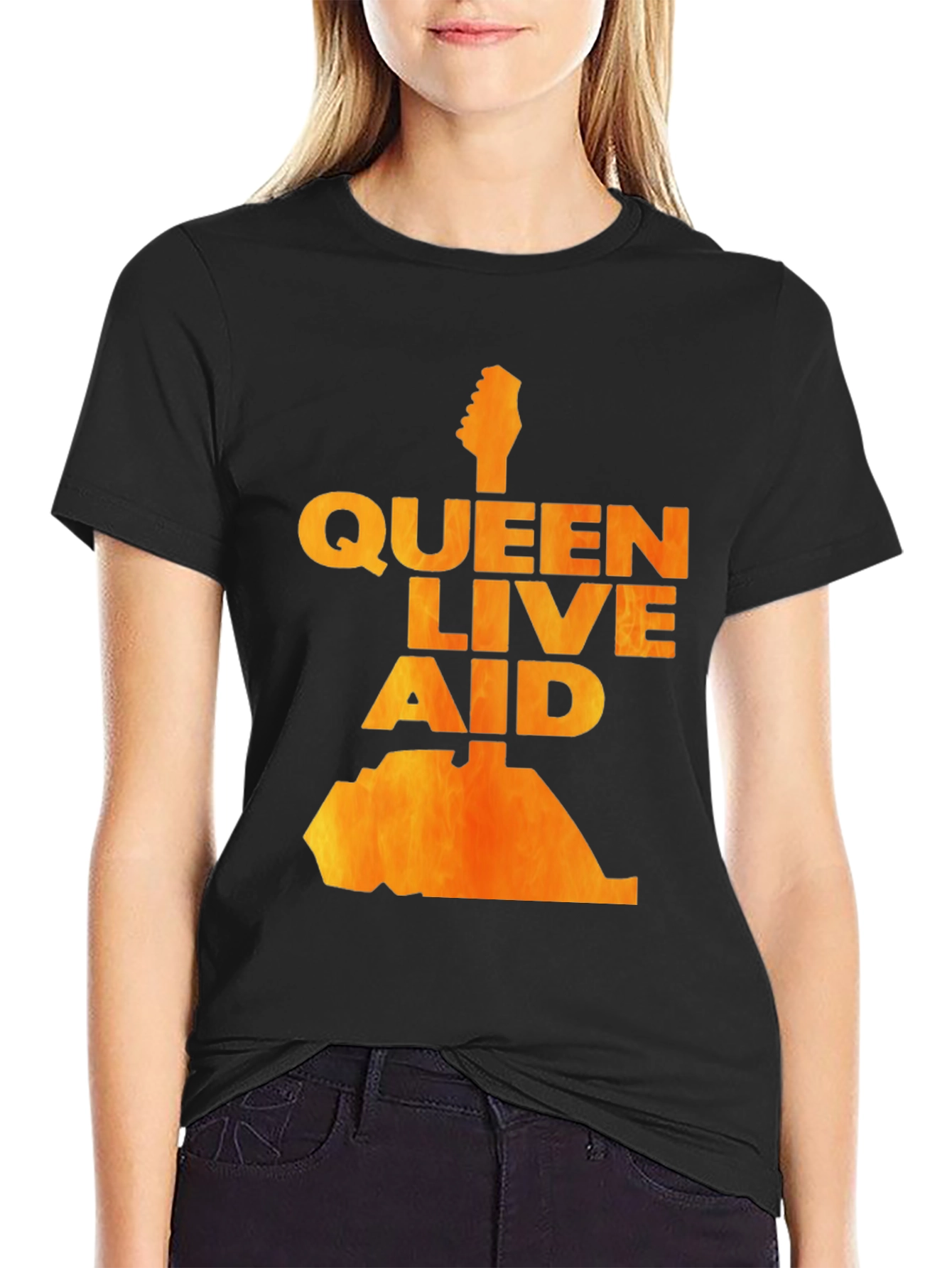 Queen Live Aid Graphic Tee - Rock Band Concert T-Shirt - 2