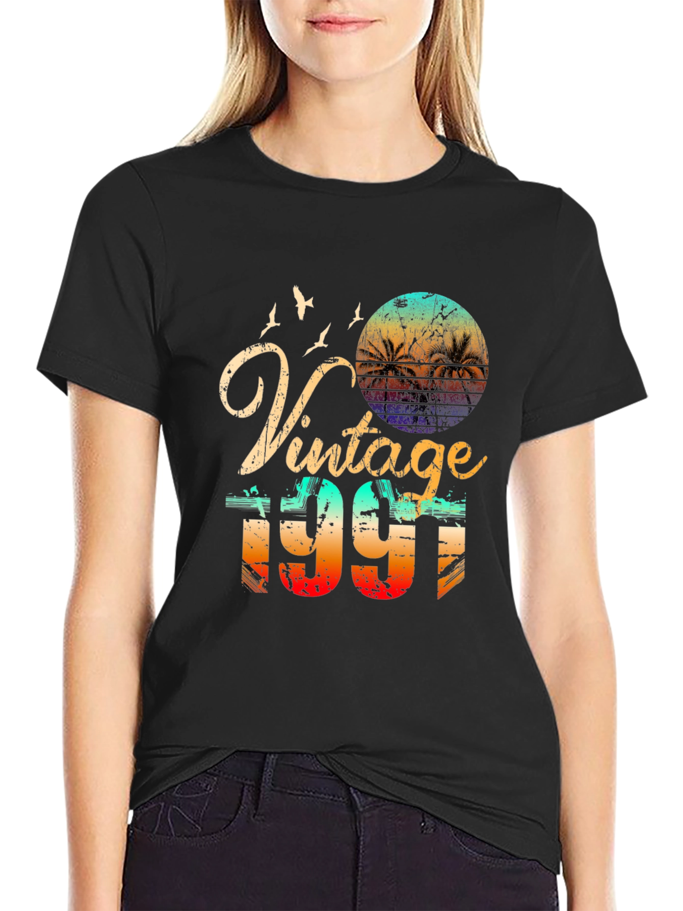 Black Vintage 1991 Graphic Tee view 2