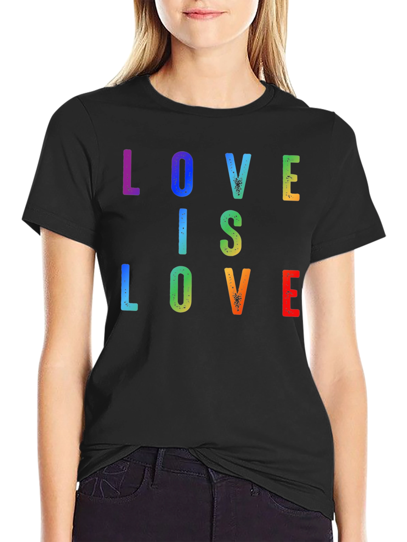 Black Love is Love Rainbow T-Shirt view 2