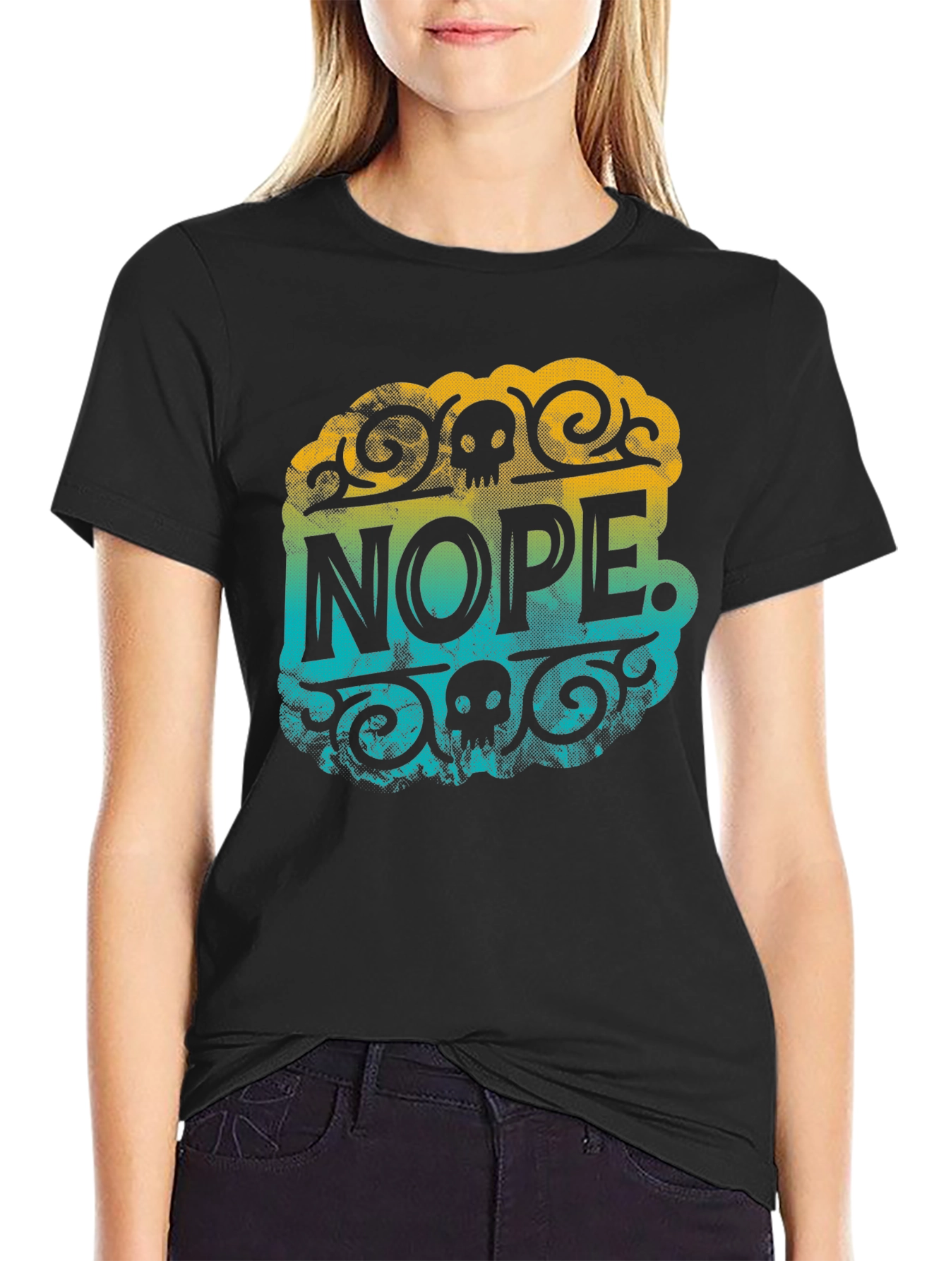 Black Nope Graphic T-Shirt view 2