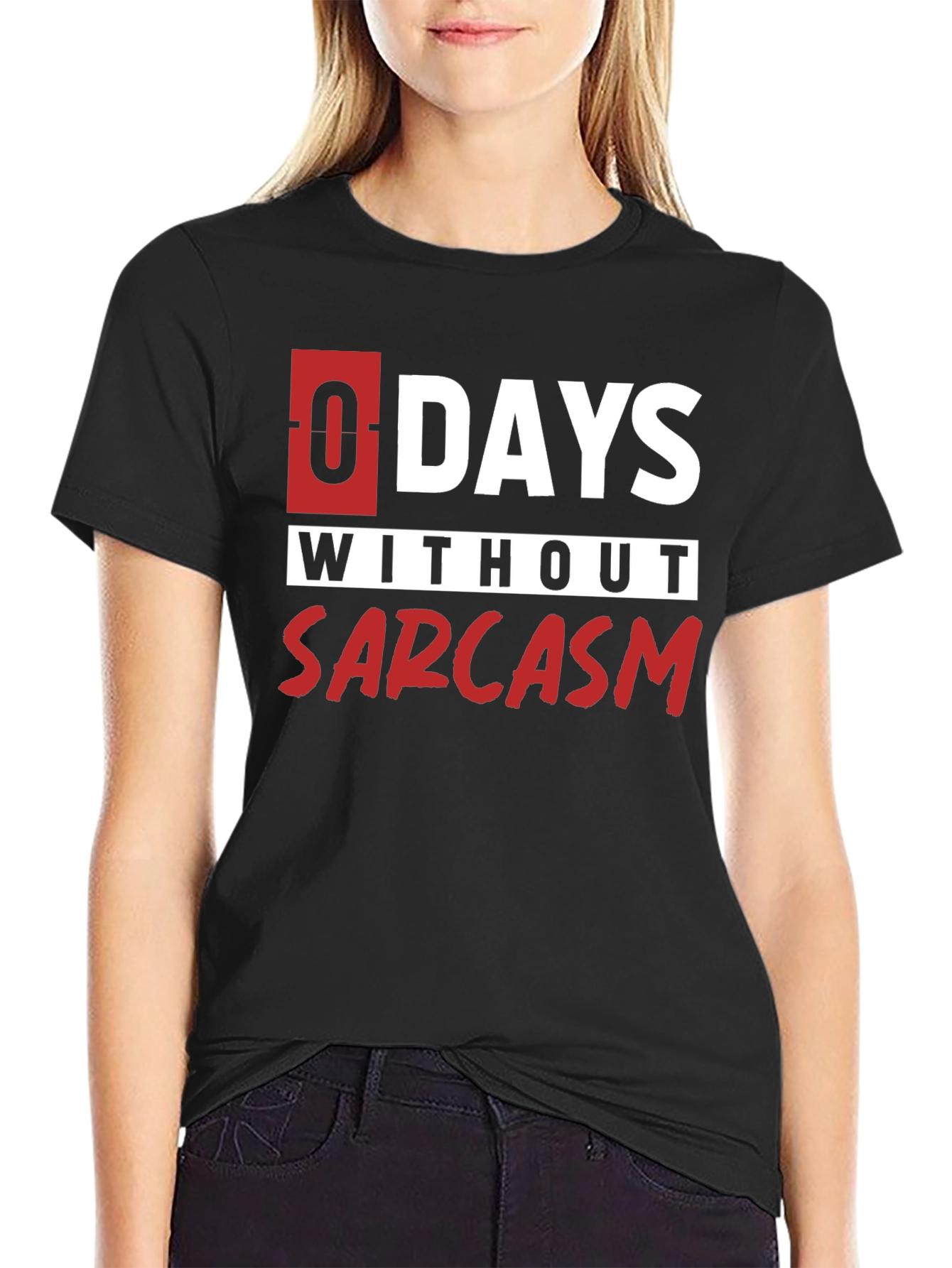 Black Sarcasm T-Shirt - Funny Daily Dose view 2