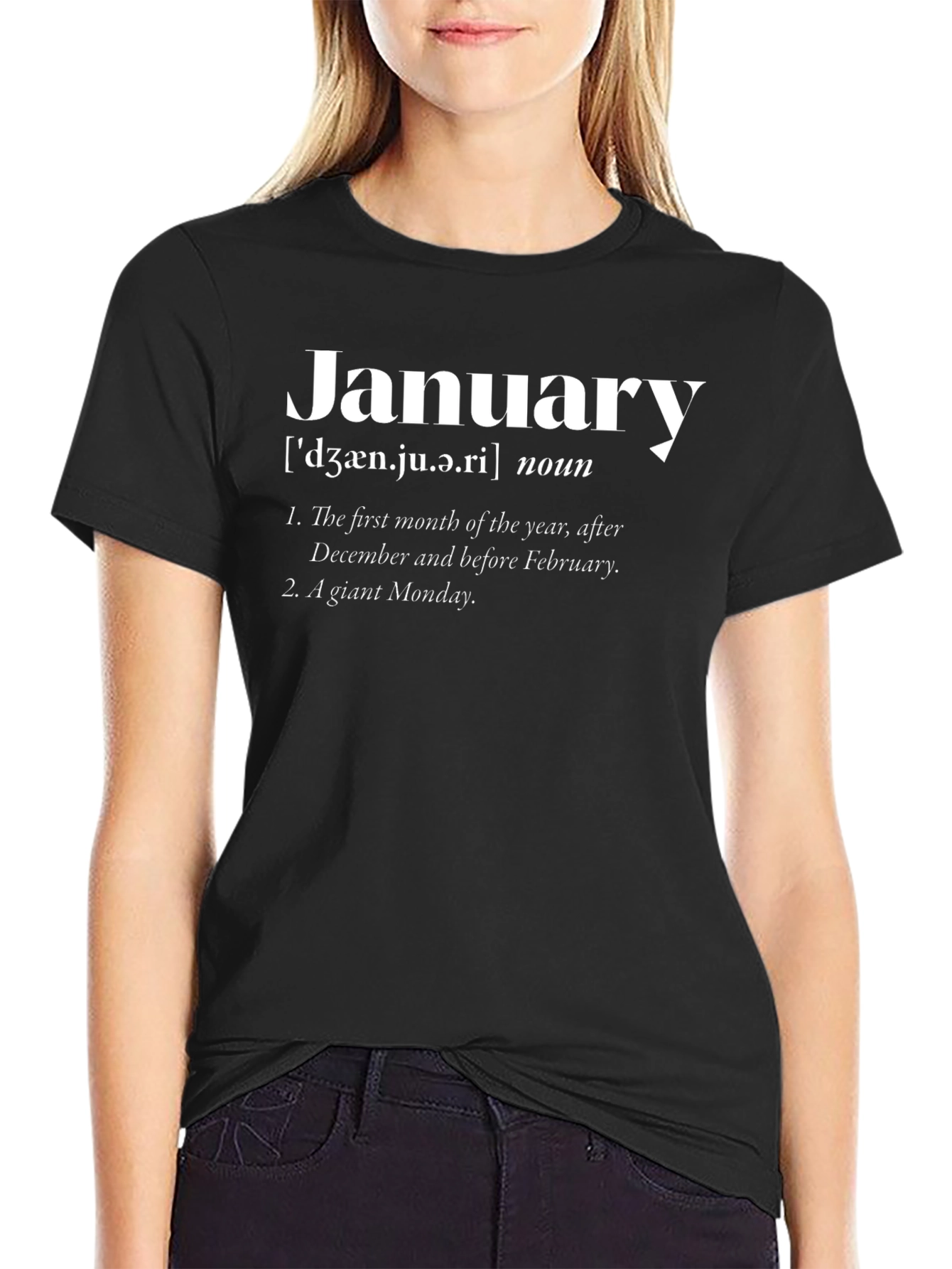 Black January Definition Graphic T-Shirt view 2