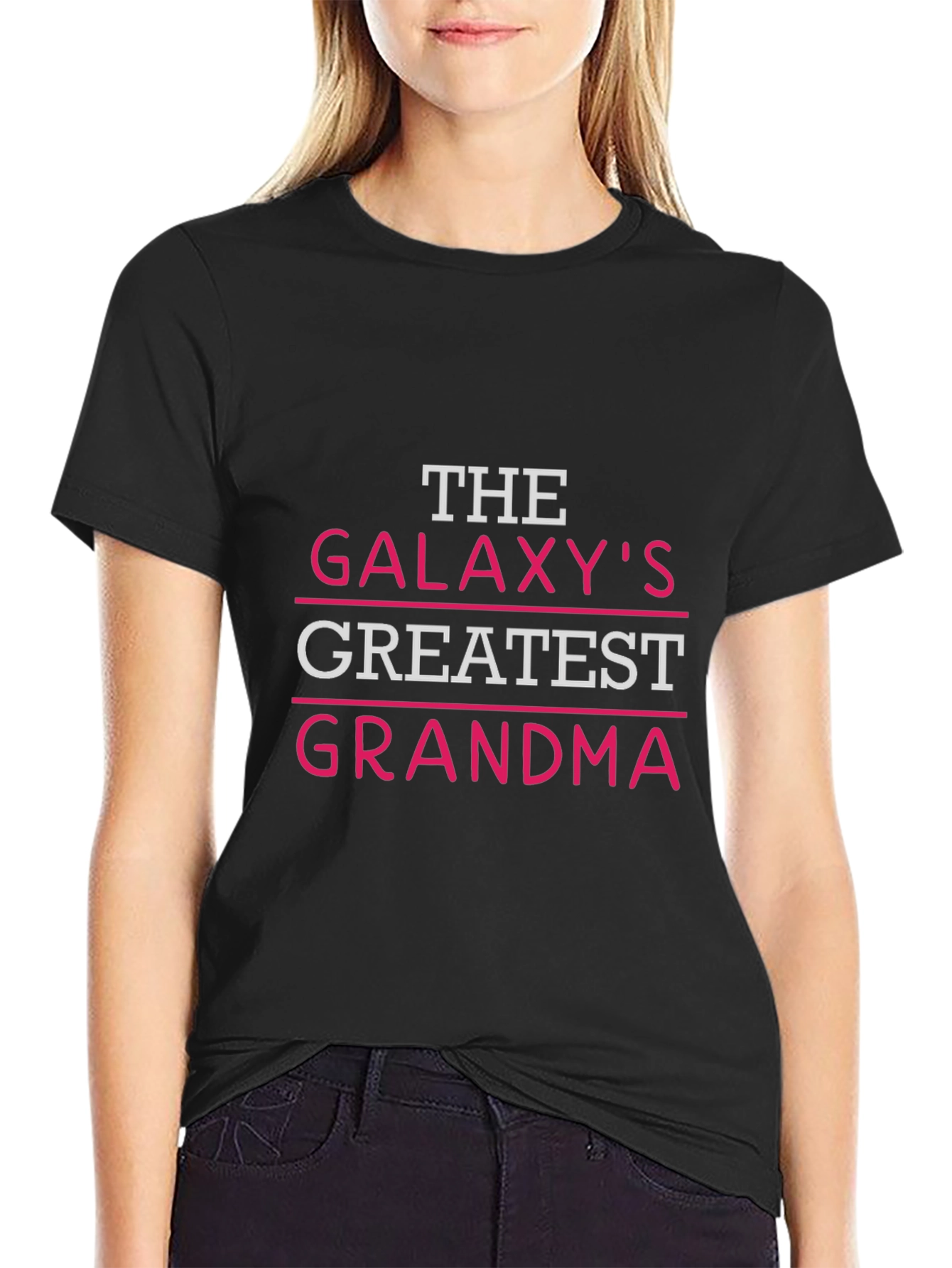 Black Galaxy's Greatest Grandma T-Shirt - Black view 2