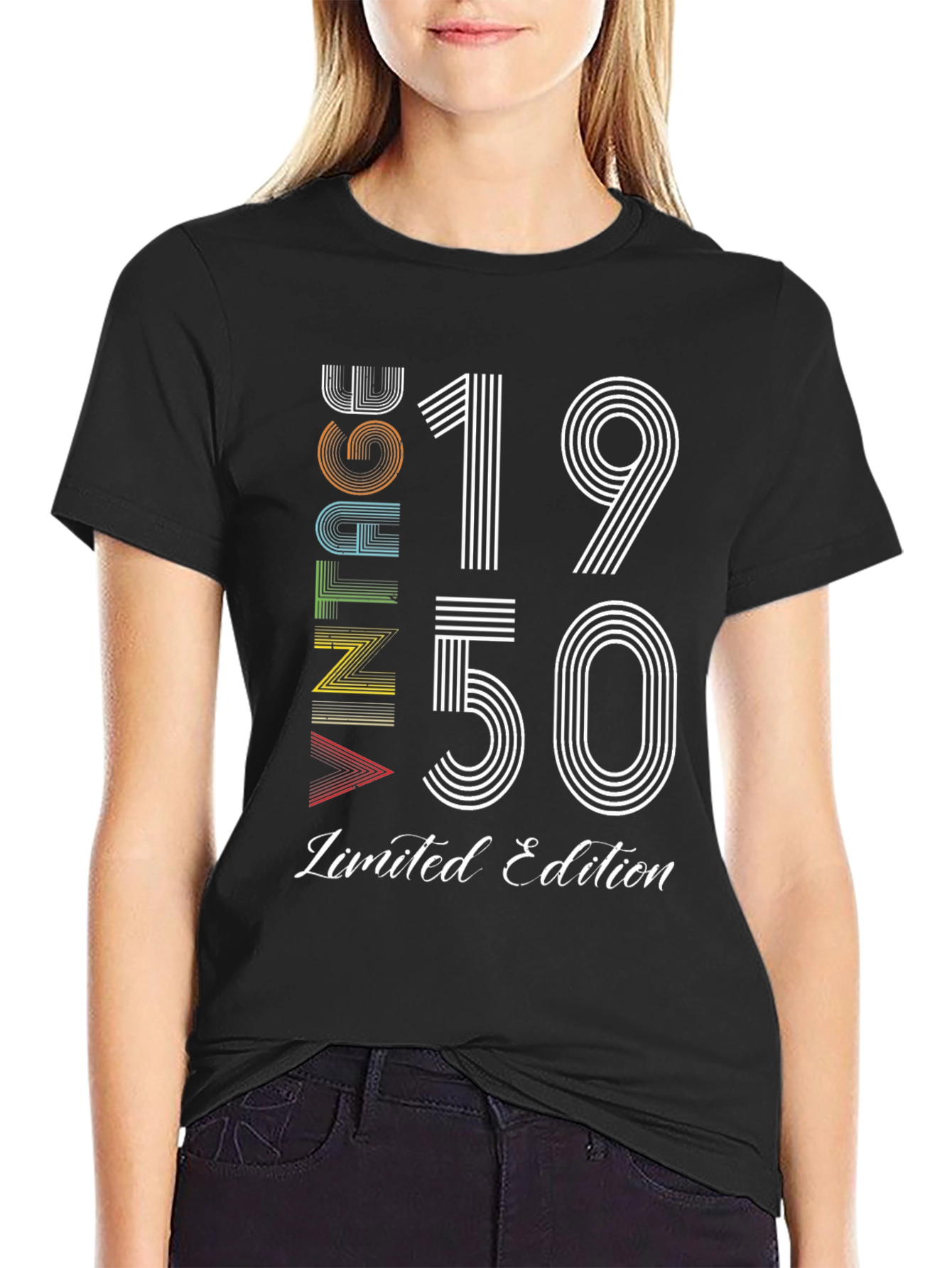 Black Vintage 1950 Limited Edition Graphic T-Shirt view 2