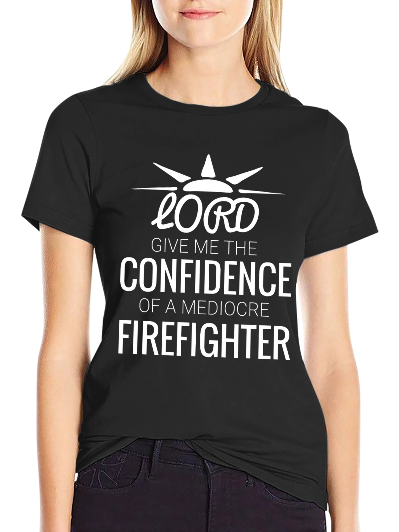 Black Confidence Firefighter T-Shirt view 2